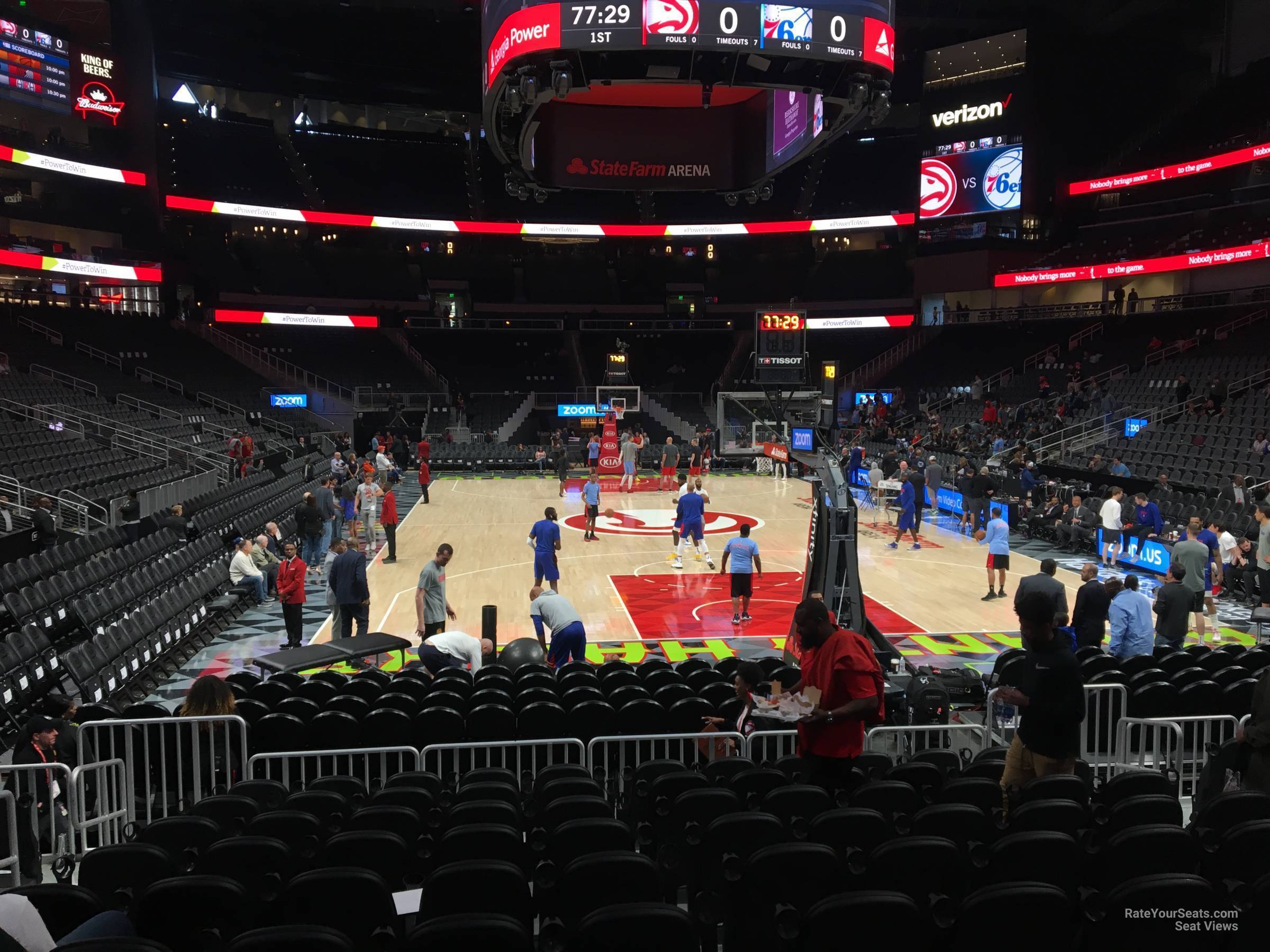 section 103l, row k seat view  for basketball - state farm arena
