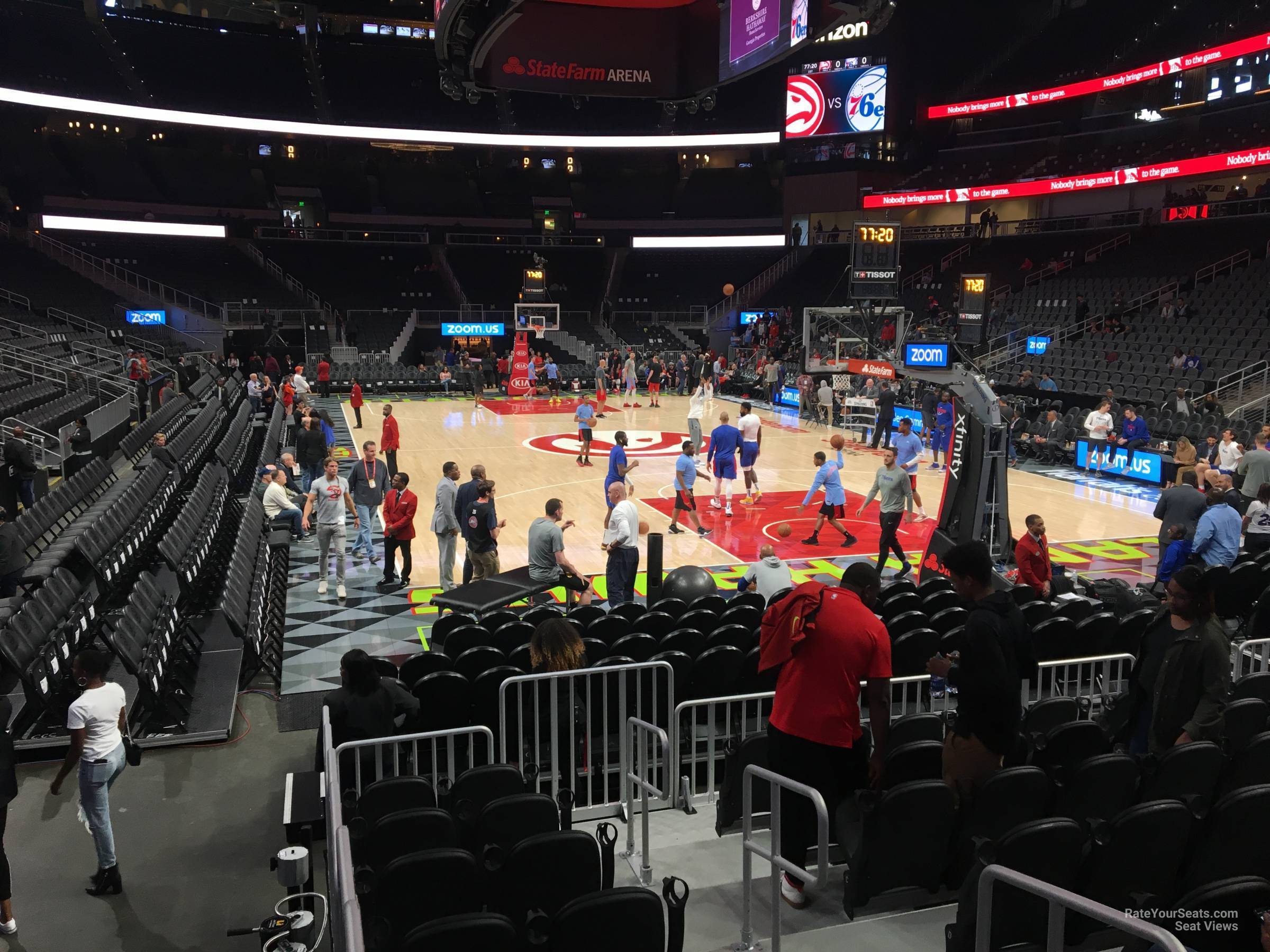 section 104l, row k seat view  for basketball - state farm arena
