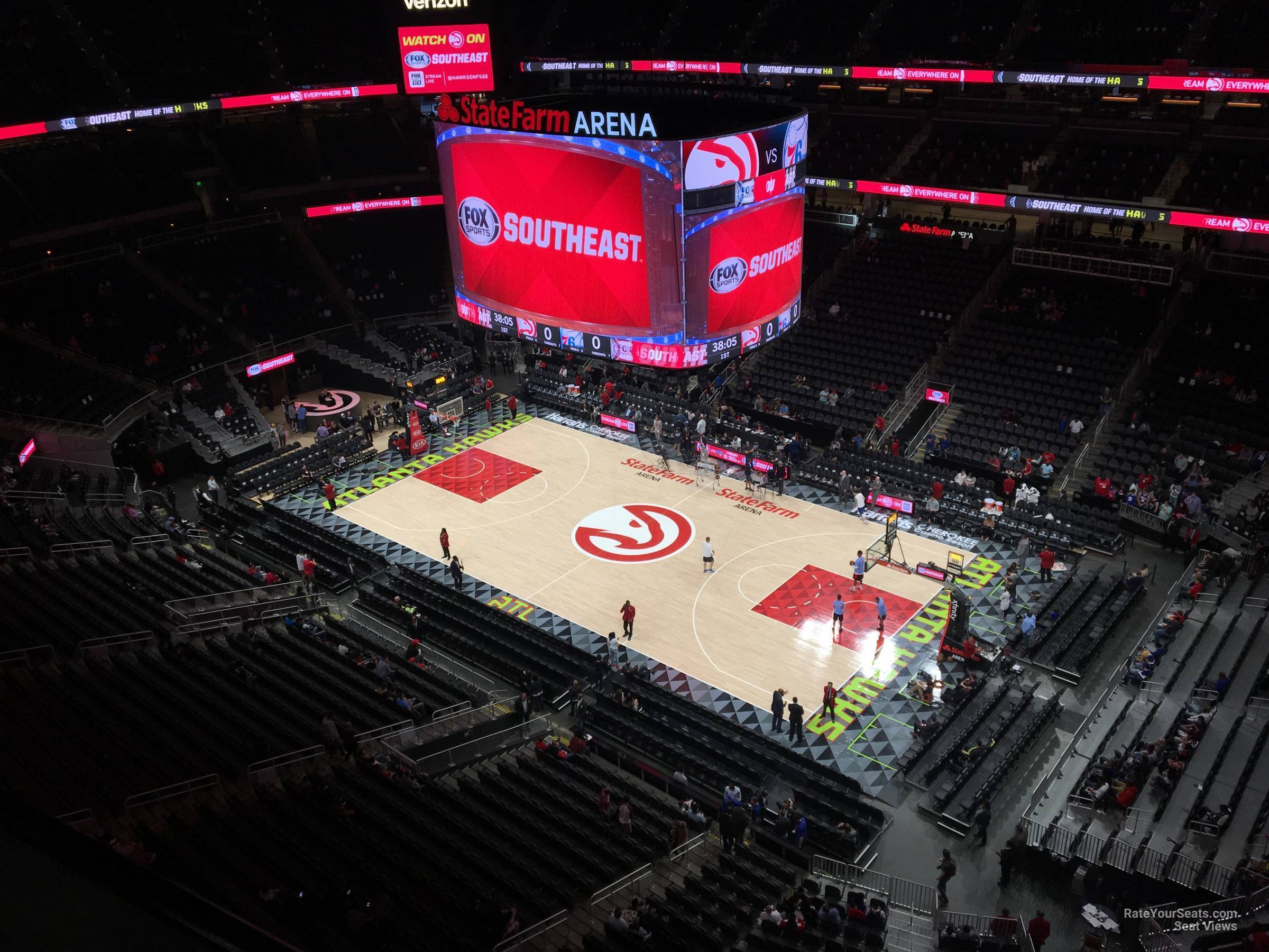 section 206, row a seat view  for basketball - state farm arena