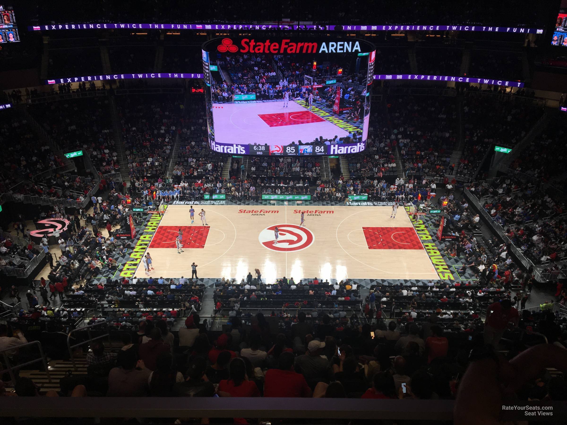 section 209, row n seat view  for basketball - state farm arena