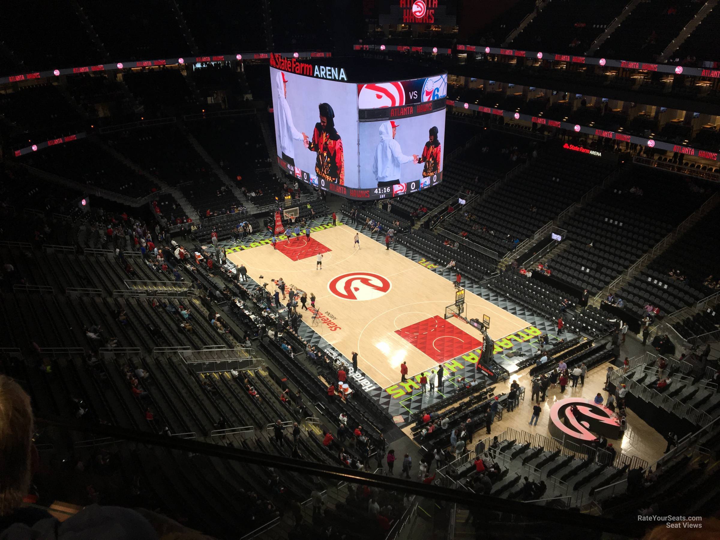 section 218, row a seat view  for basketball - state farm arena