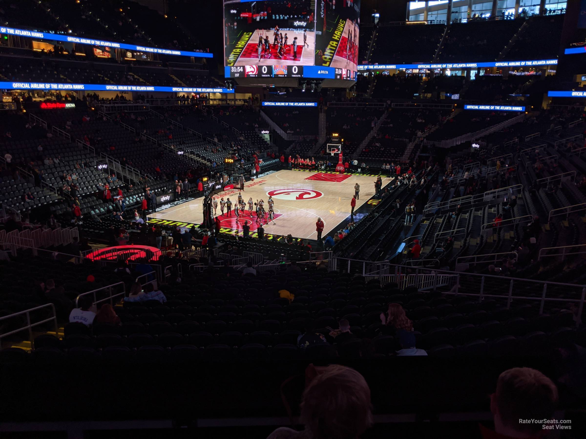 terrace 10, row aa seat view  for basketball - state farm arena