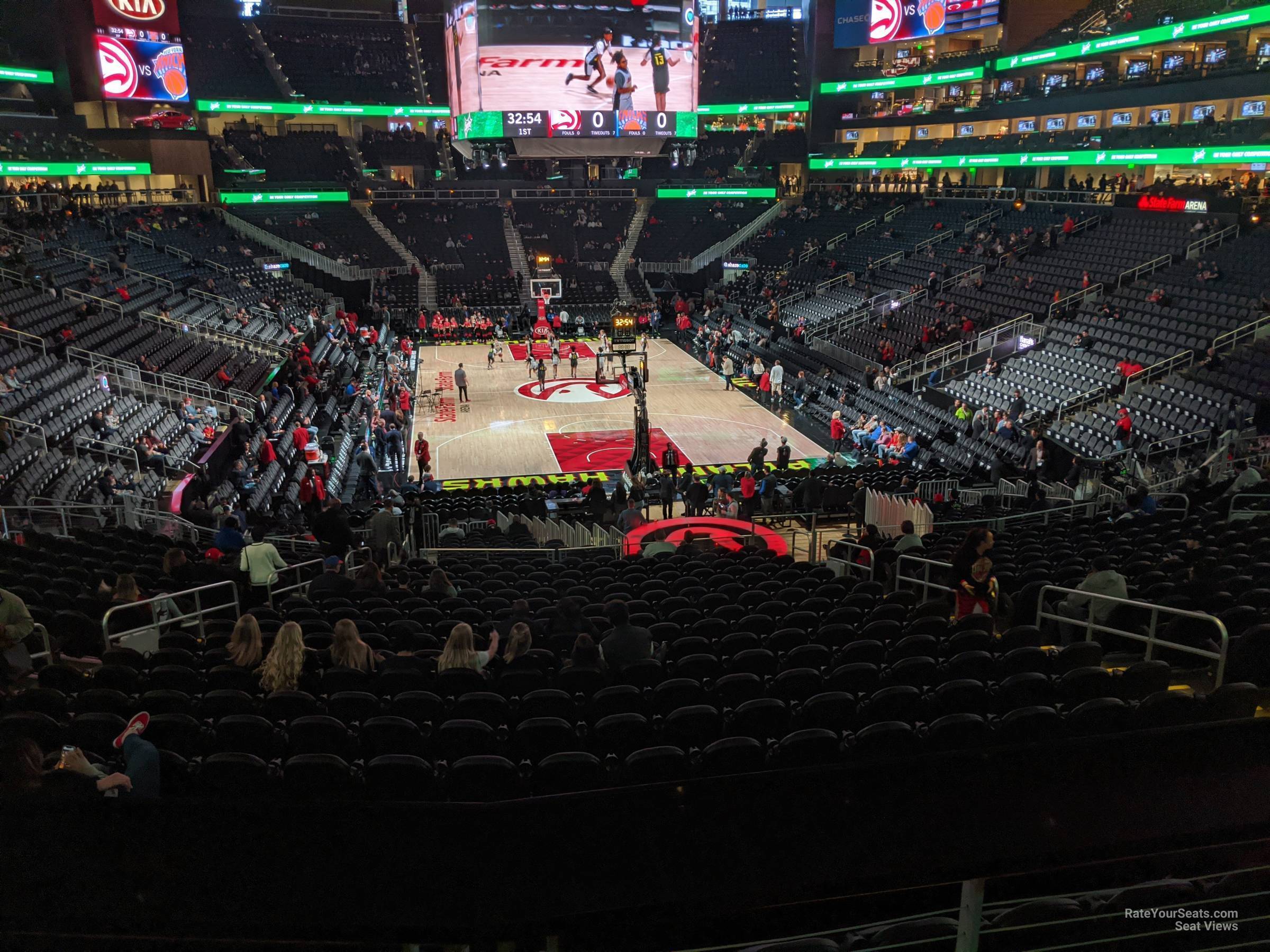 terrace 14, row aa seat view  for basketball - state farm arena