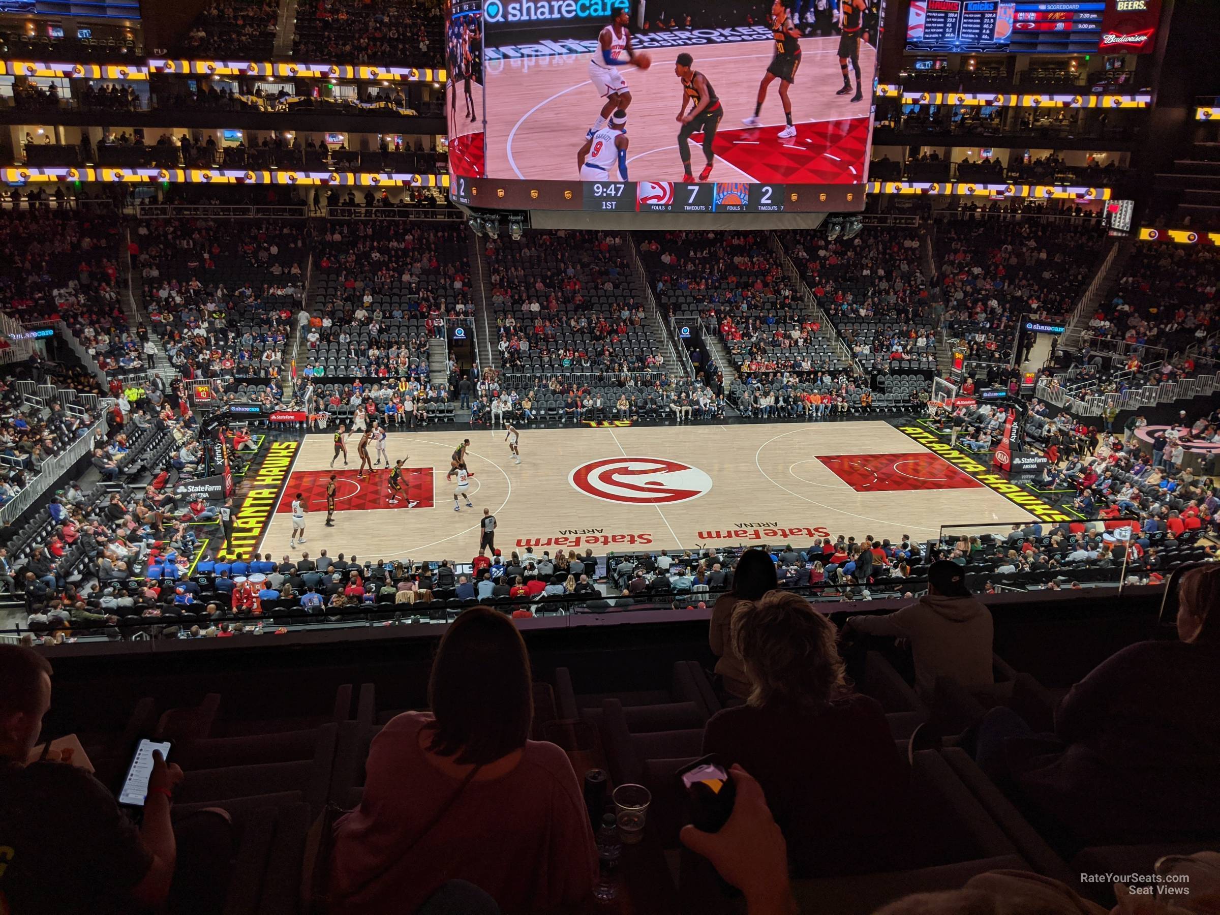 terrace 23, row ee seat view  for basketball - state farm arena