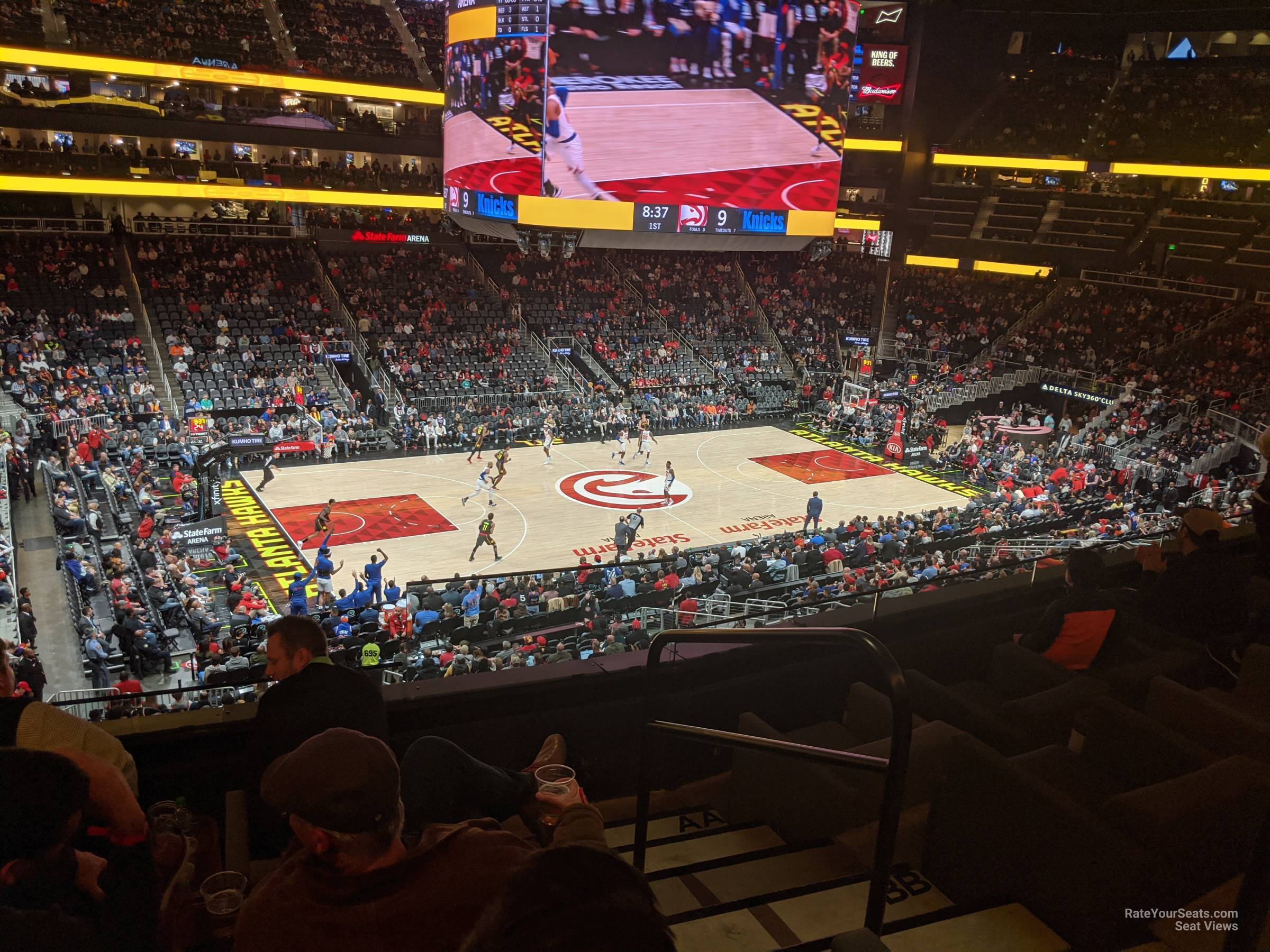 terrace 25, row ee seat view  for basketball - state farm arena