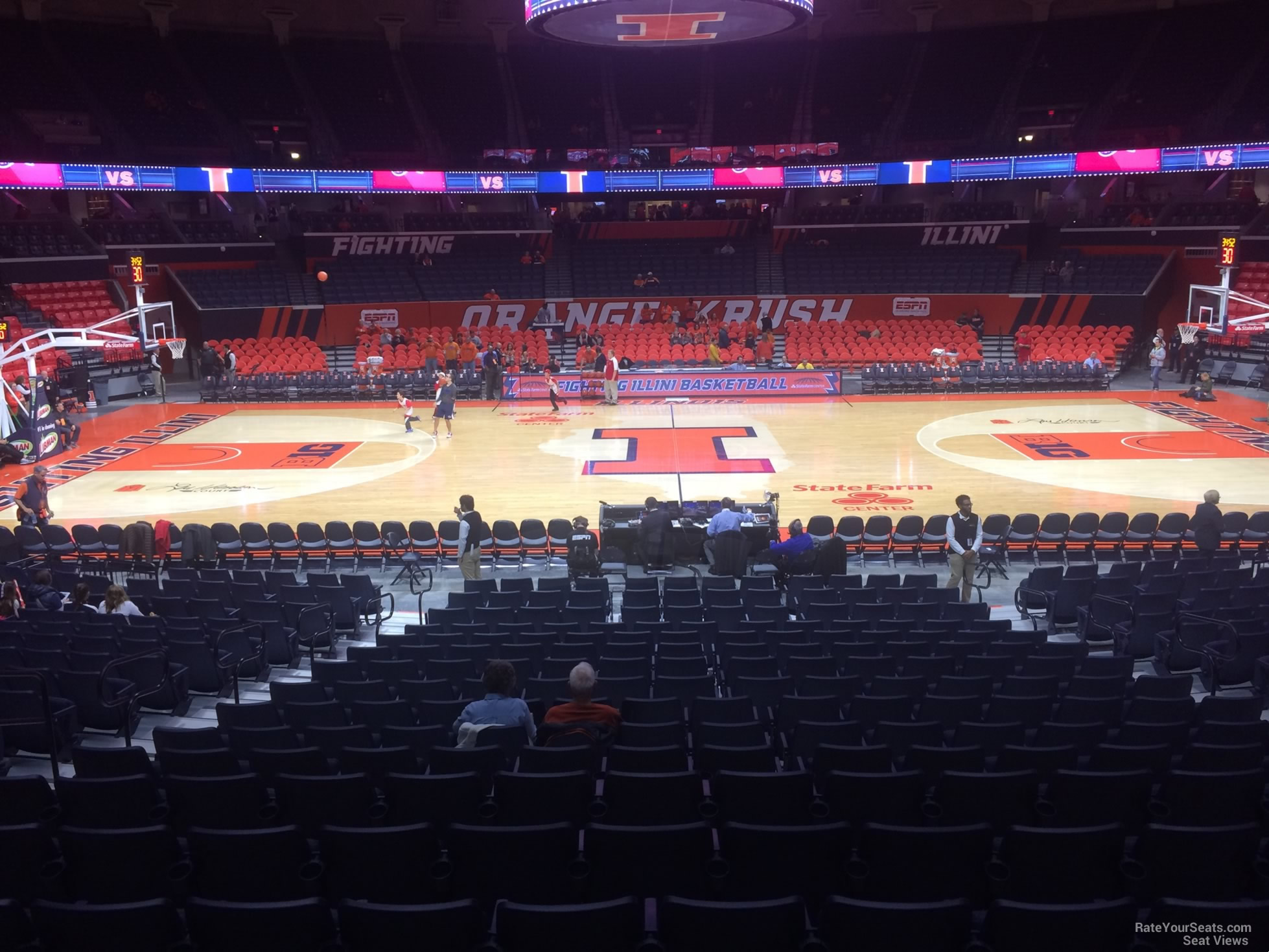 section 101, row 16 seat view  - state farm center