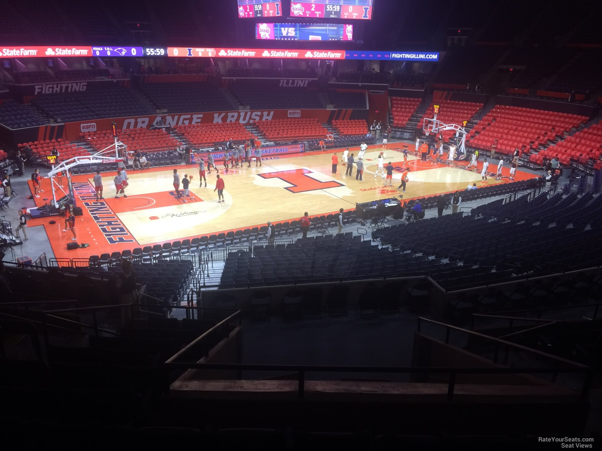 section 123, row 11 seat view  - state farm center