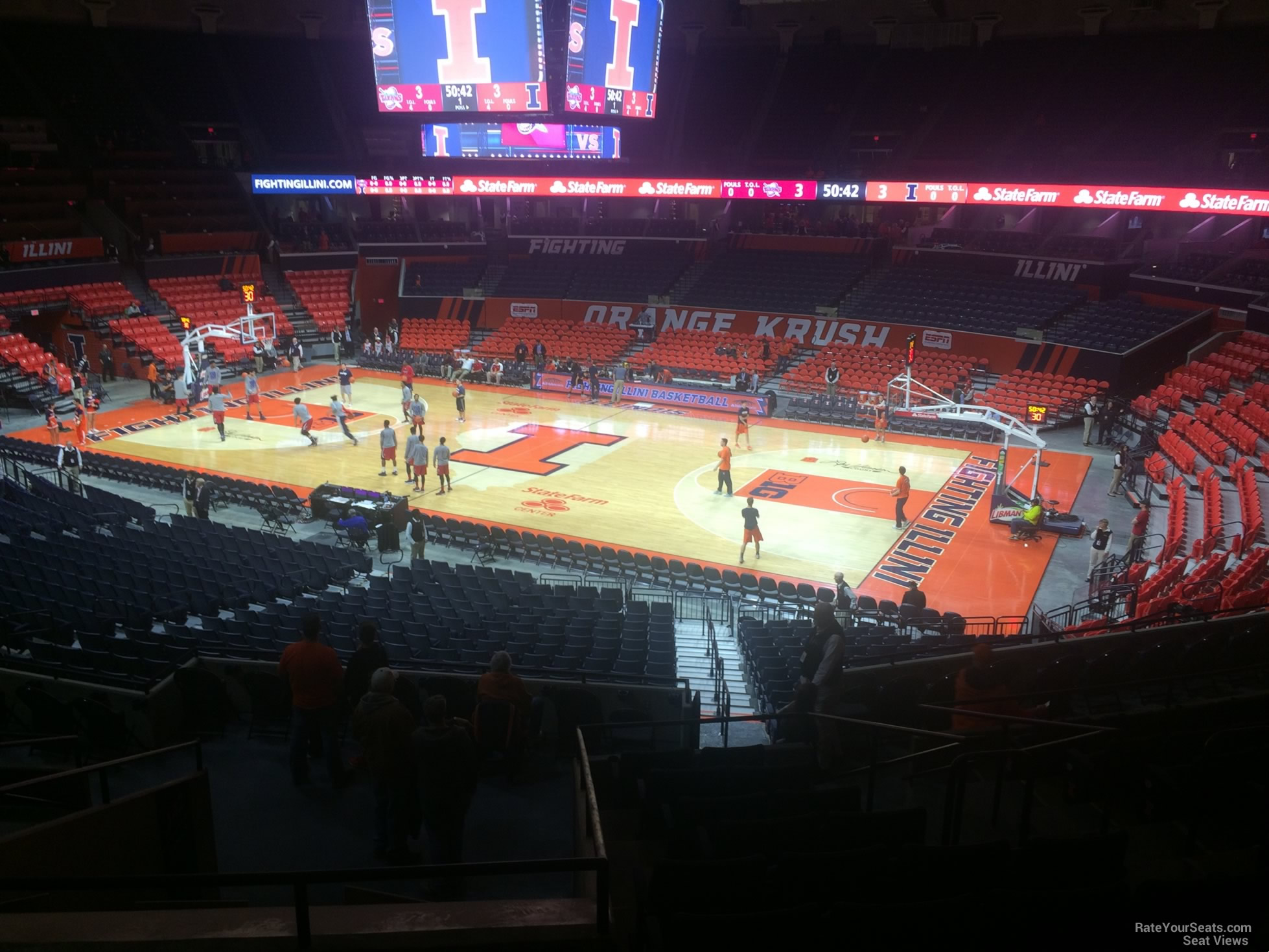 section 141, row 11 seat view  - state farm center