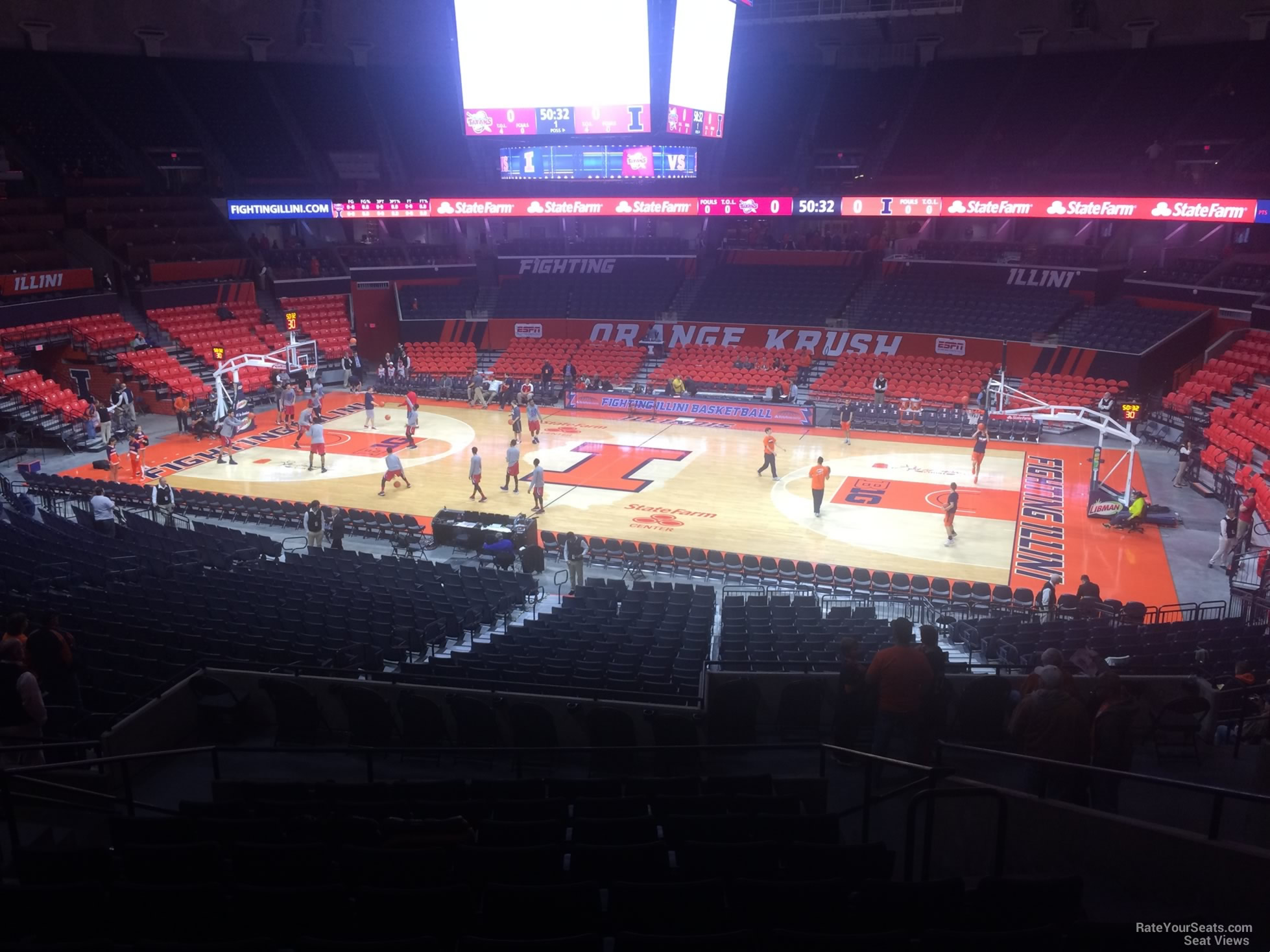 section 142, row 11 seat view  - state farm center