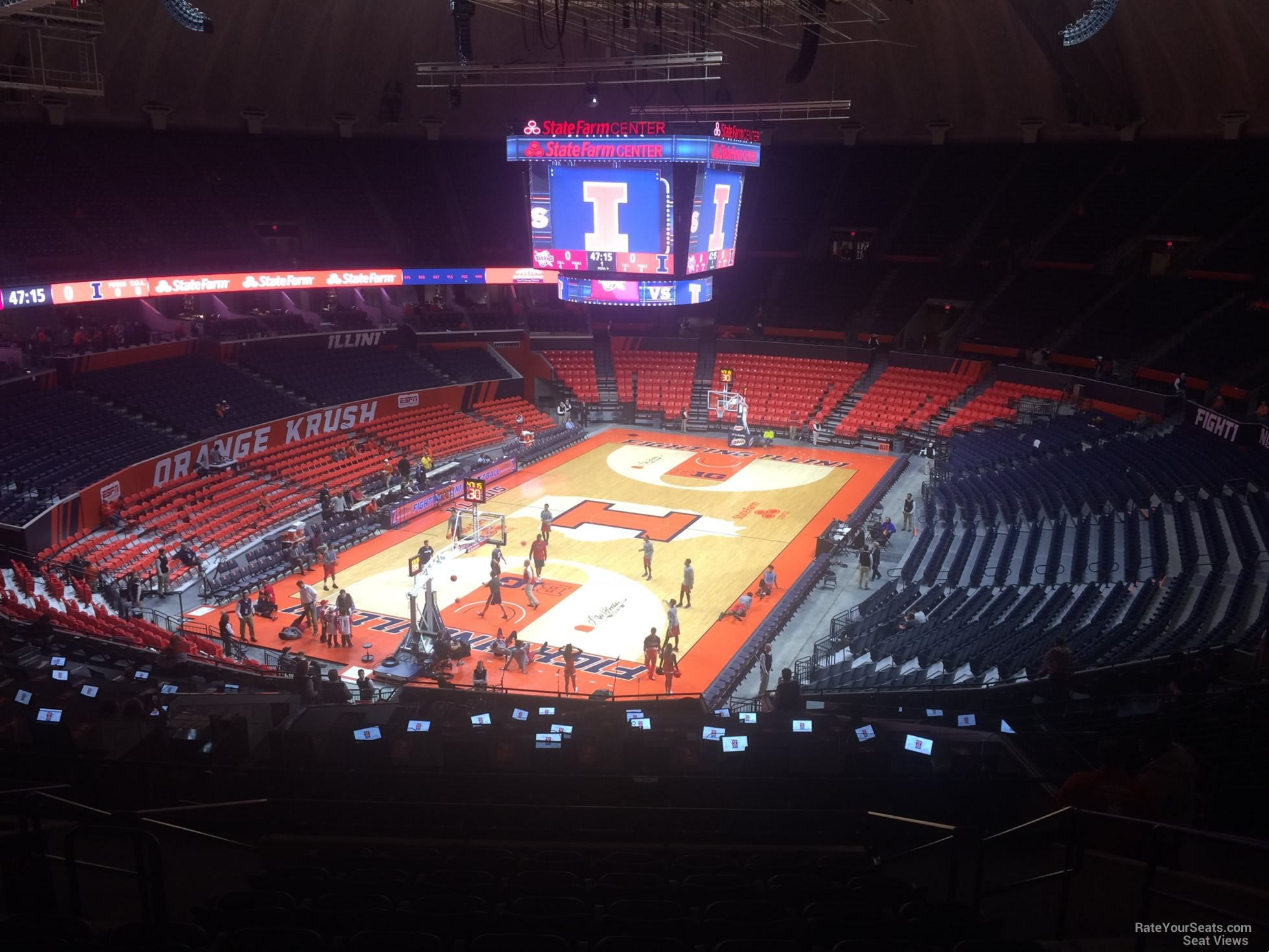 section 210, row 10 seat view  - state farm center