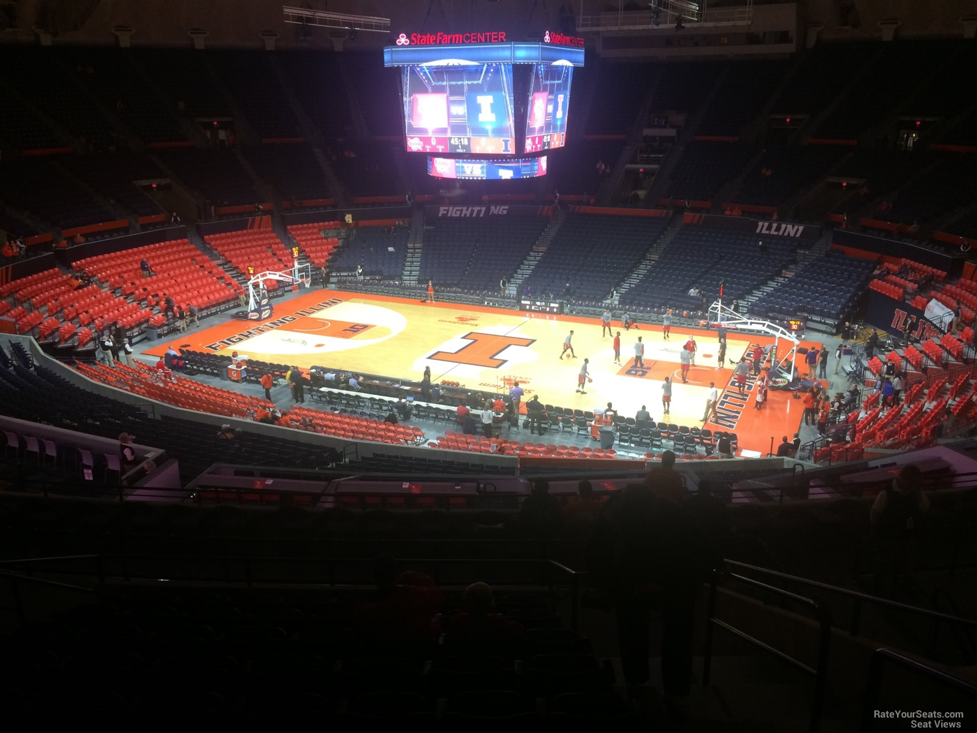 section 222, row 10 seat view  - state farm center