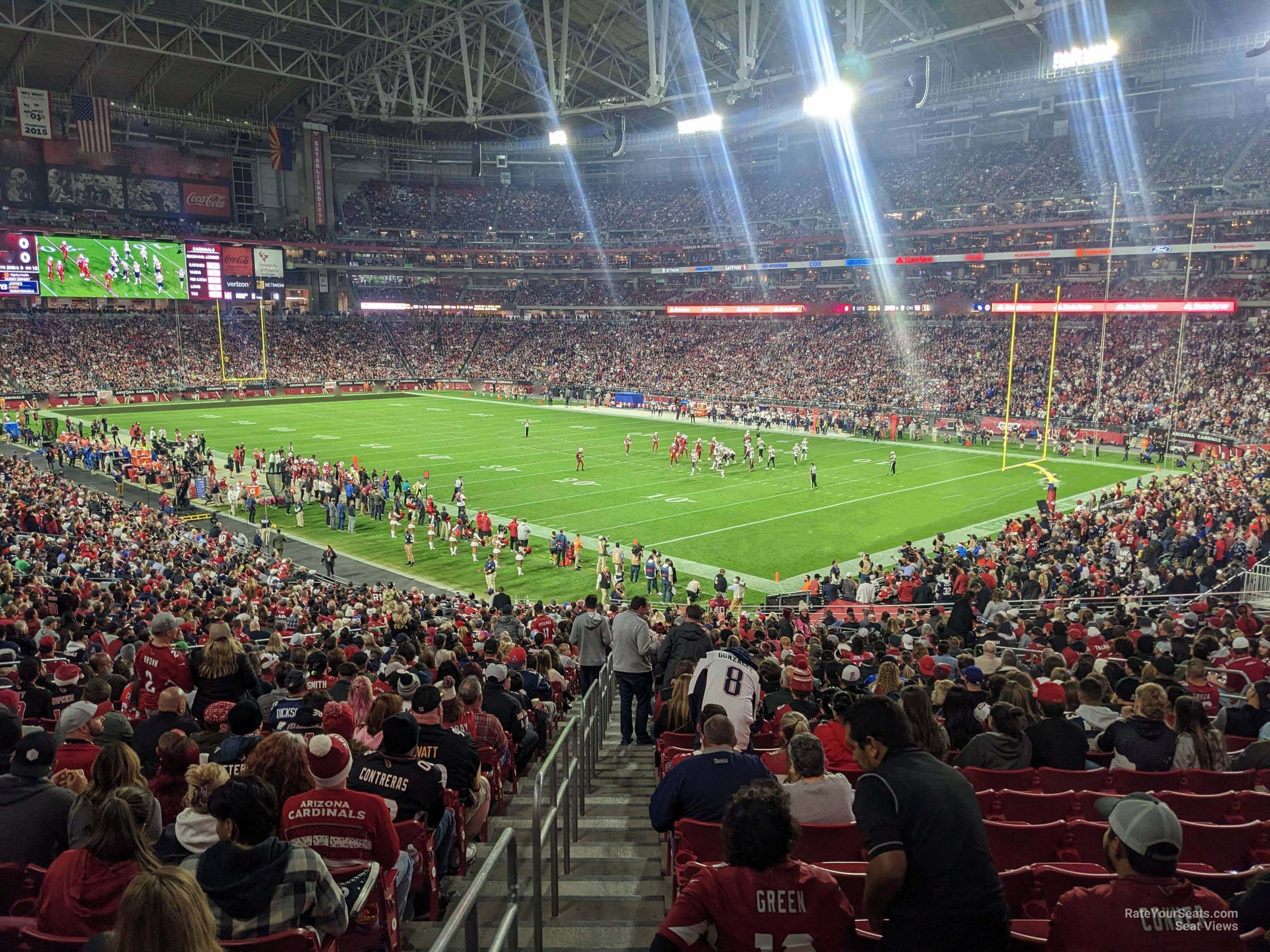 section 102, row 41 seat view  for football - state farm stadium