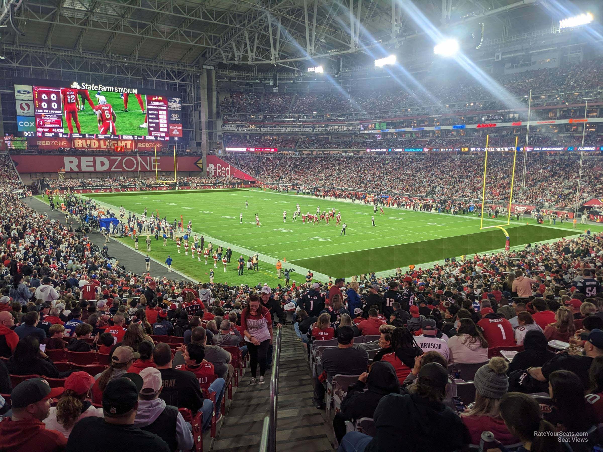 section 123, row 41 seat view  for football - state farm stadium