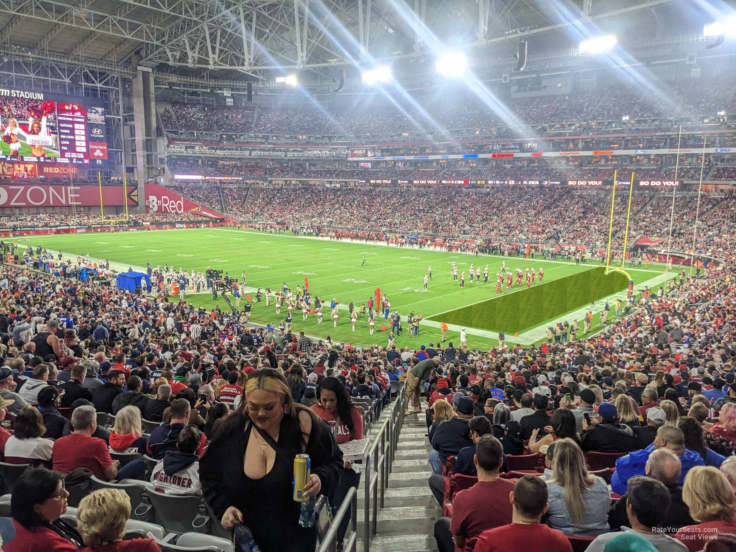 section 124, row 41 seat view  for football - state farm stadium