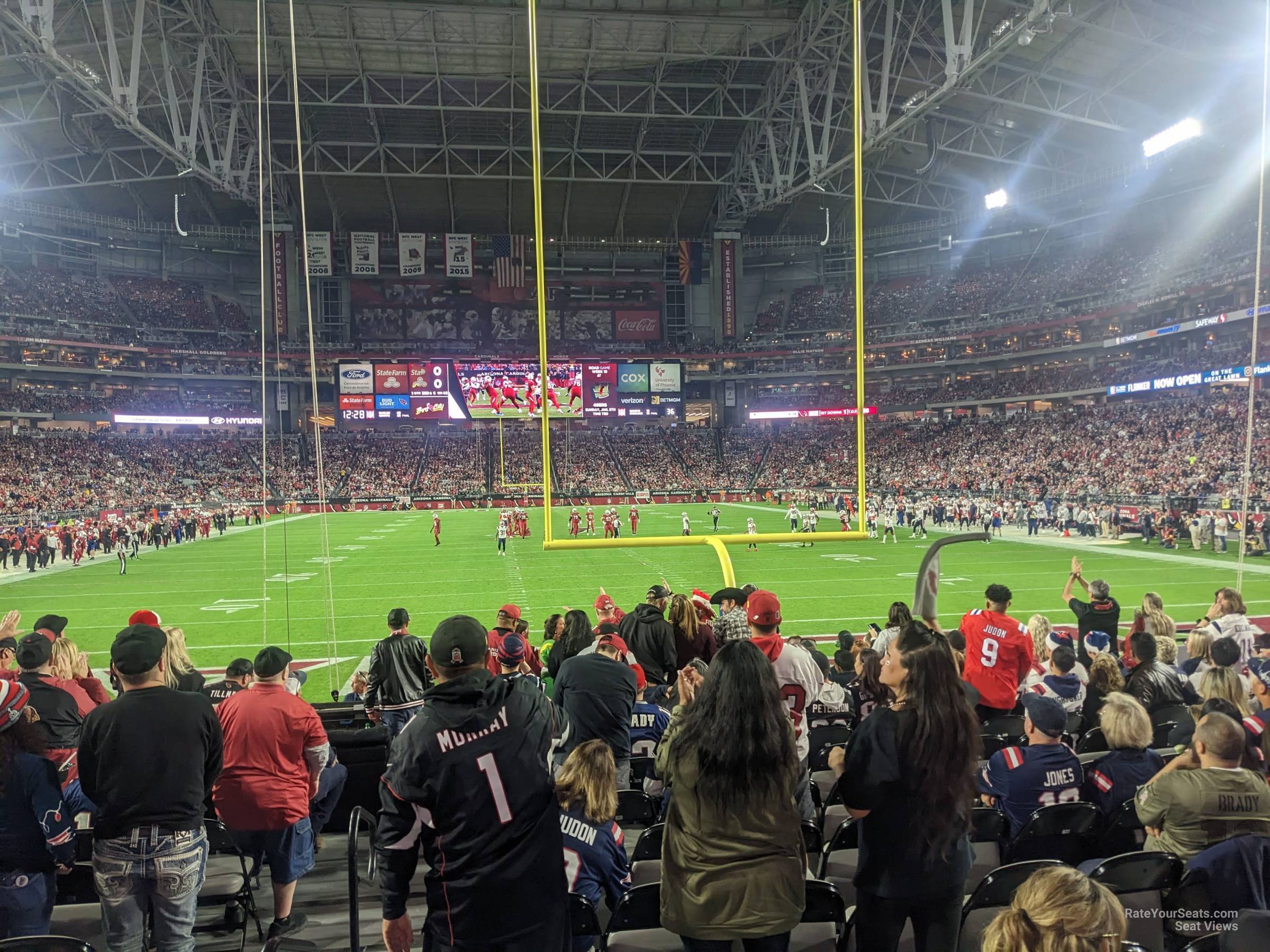 section 141, row 12 seat view  for football - state farm stadium