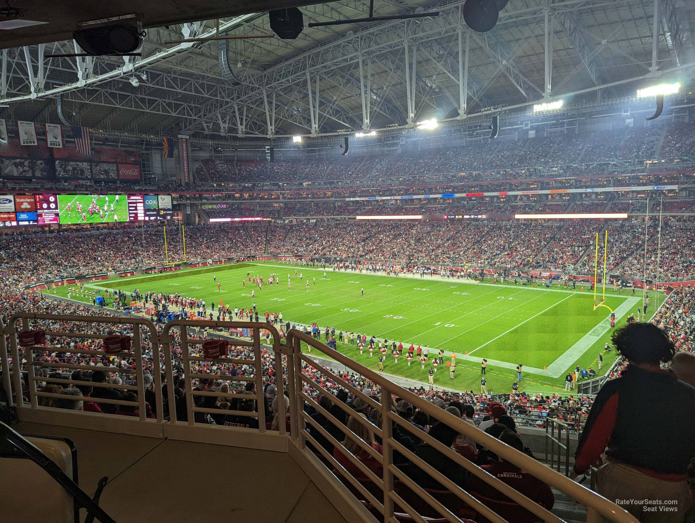 section 205, row 12 seat view  for football - state farm stadium