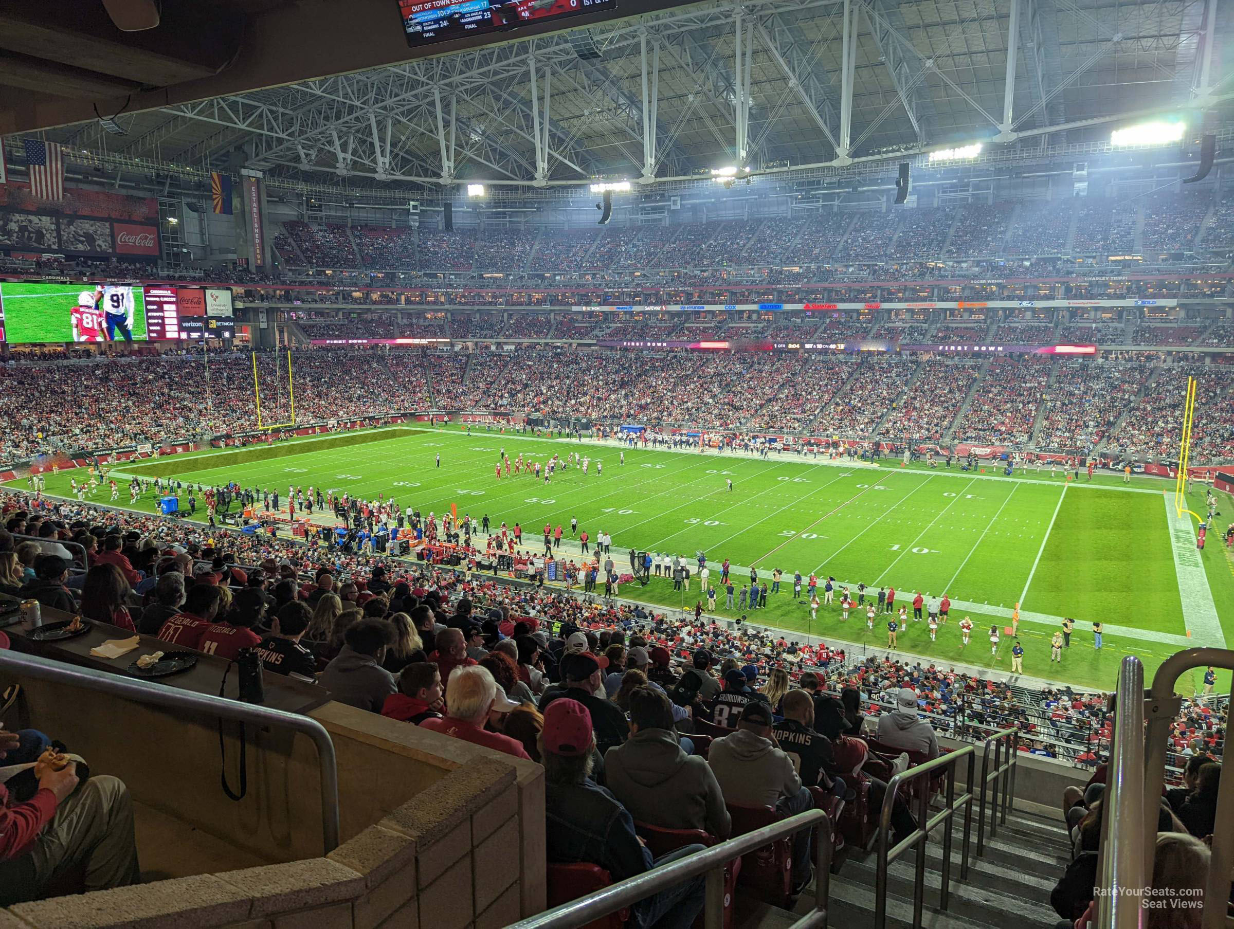 section 207, row 12 seat view  for football - state farm stadium