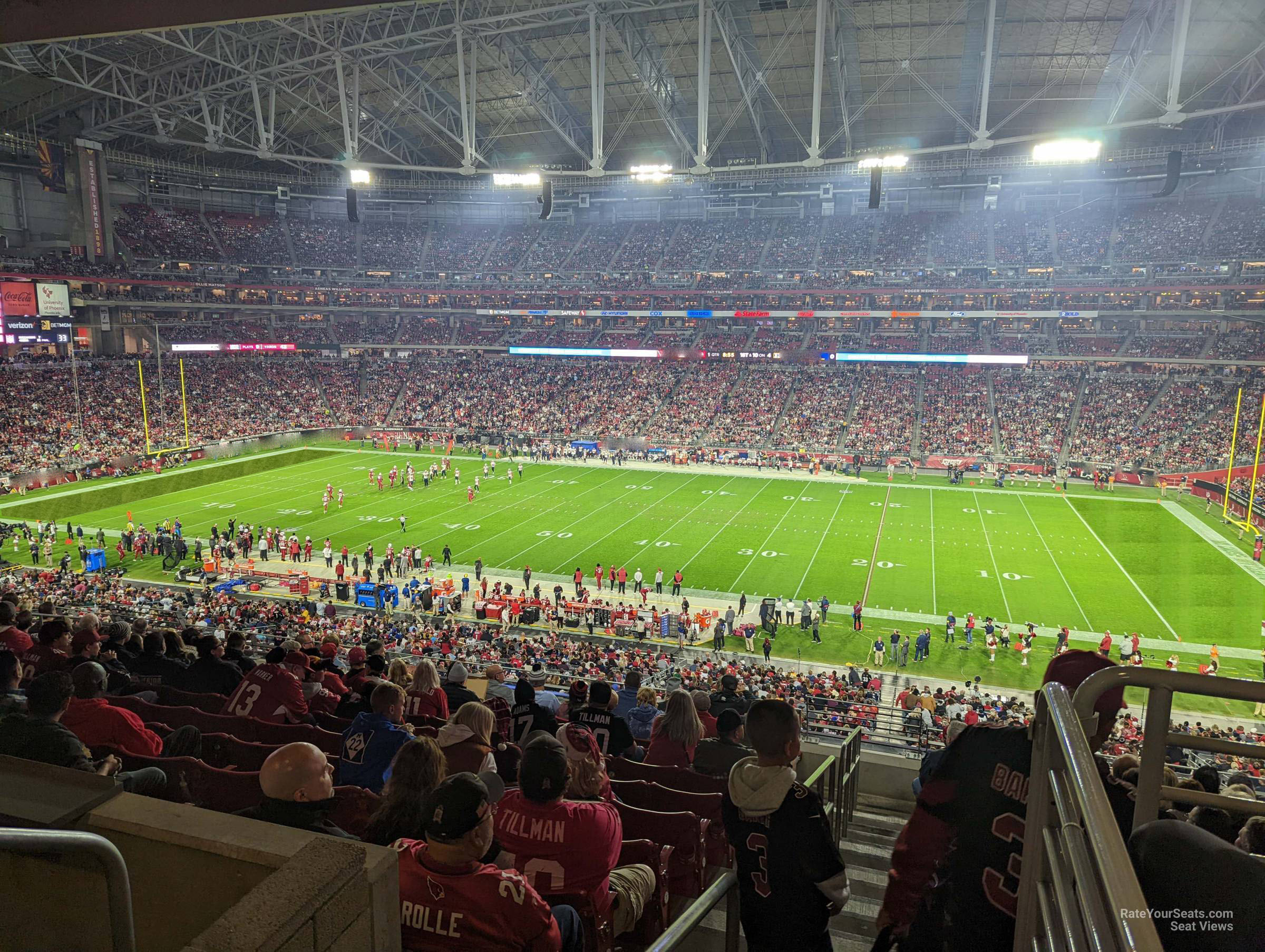 section 209, row 12 seat view  for football - state farm stadium