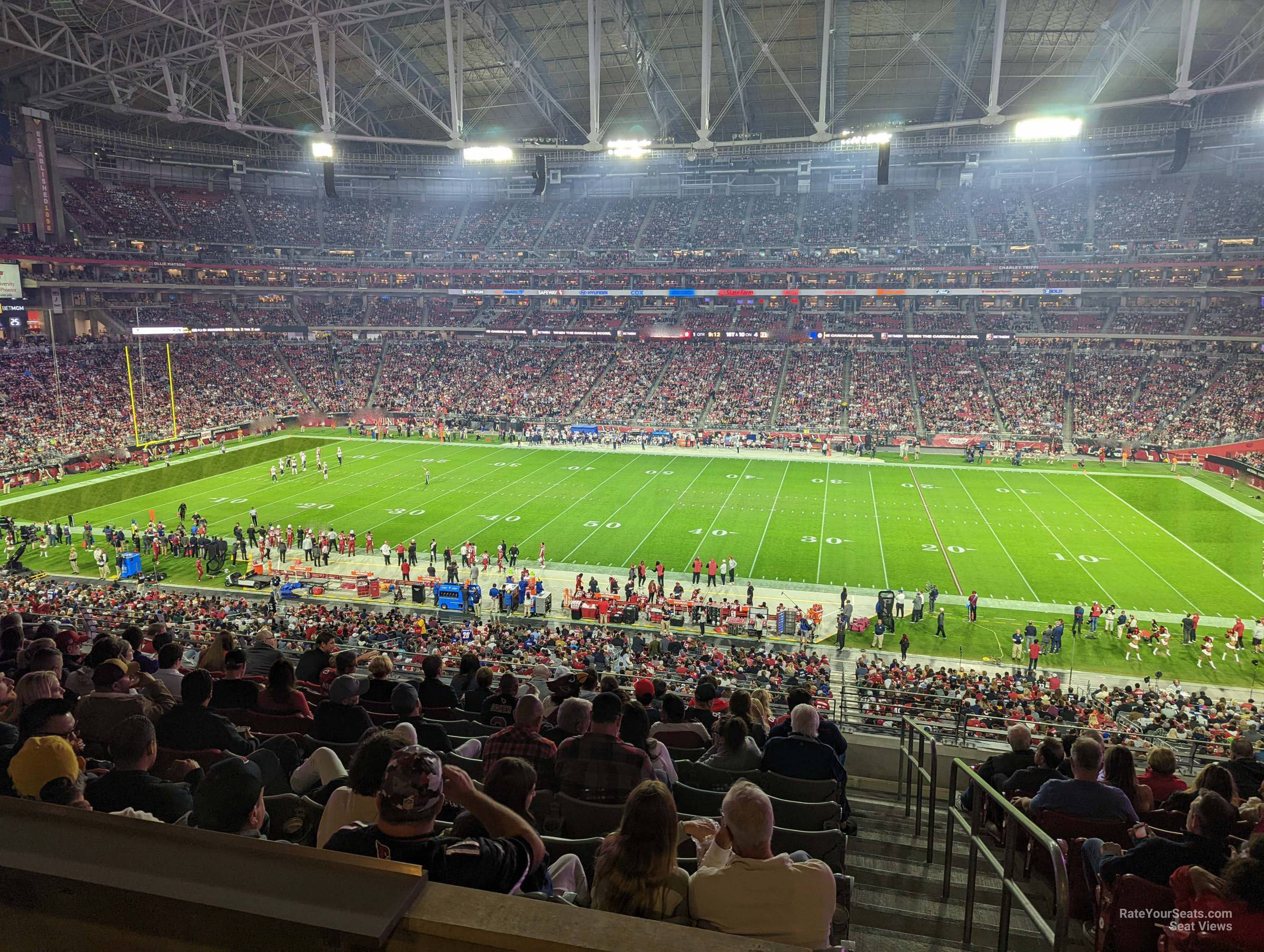 section 210, row 12 seat view  for football - state farm stadium