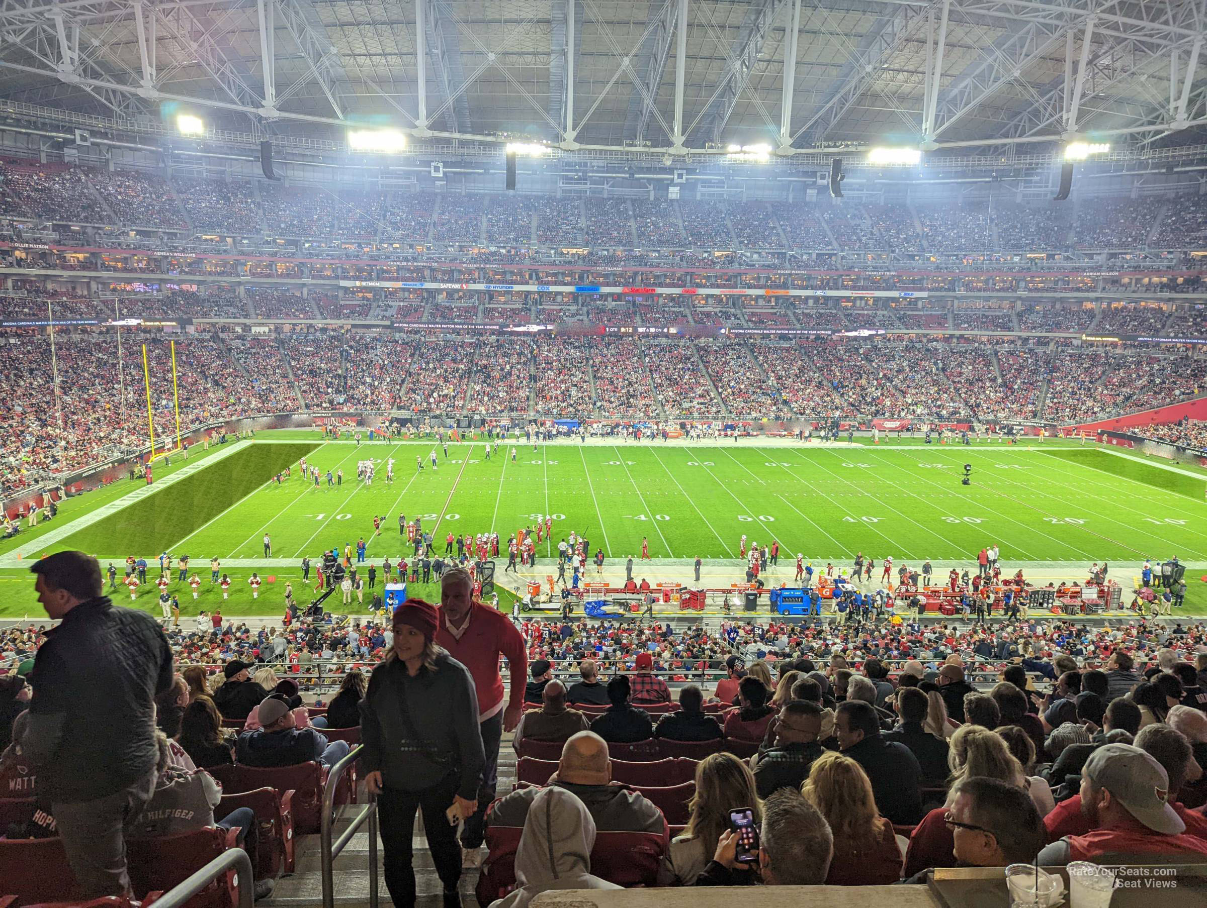 section 213, row 12 seat view  for football - state farm stadium