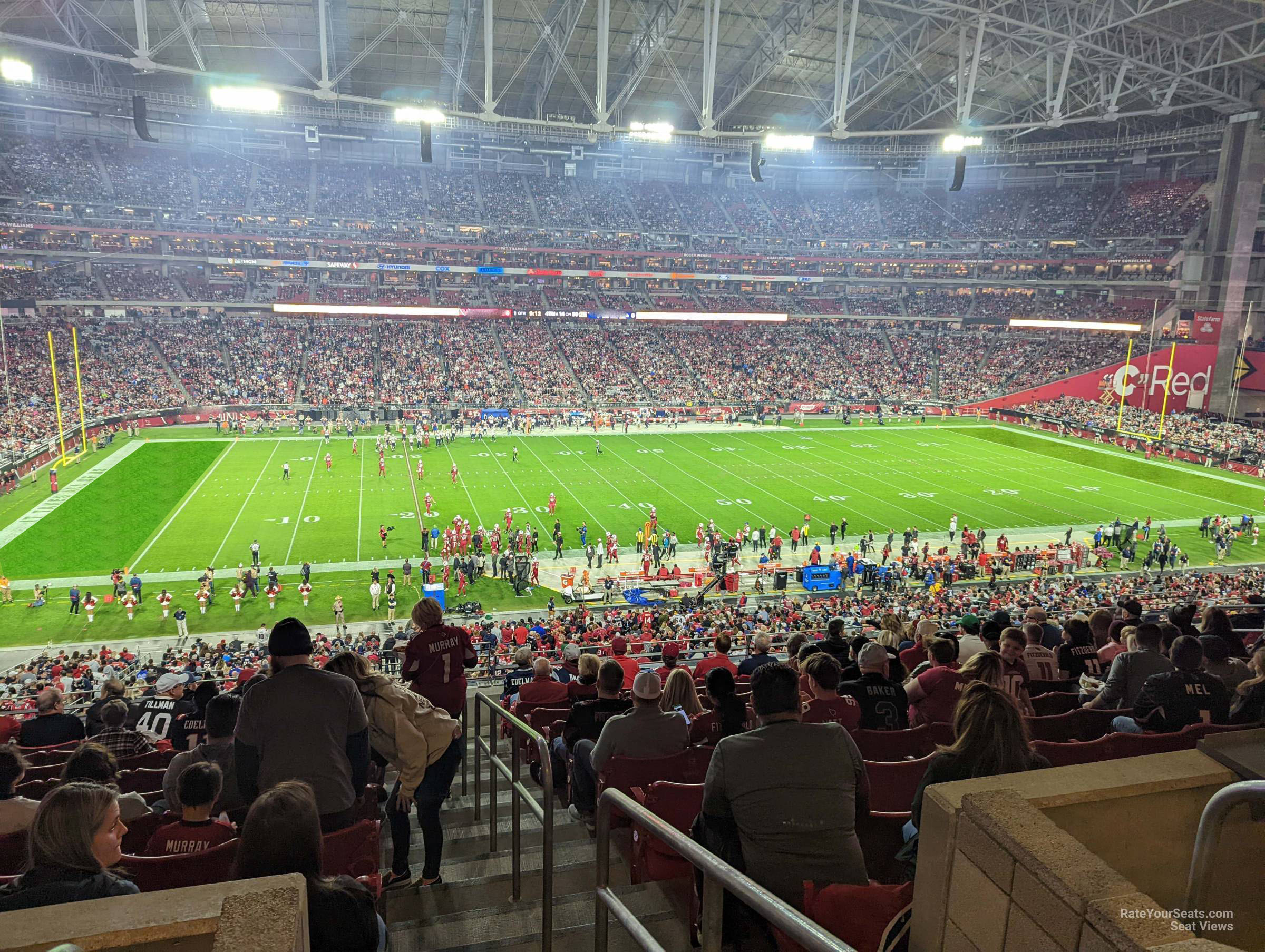 section 214, row 12 seat view  for football - state farm stadium
