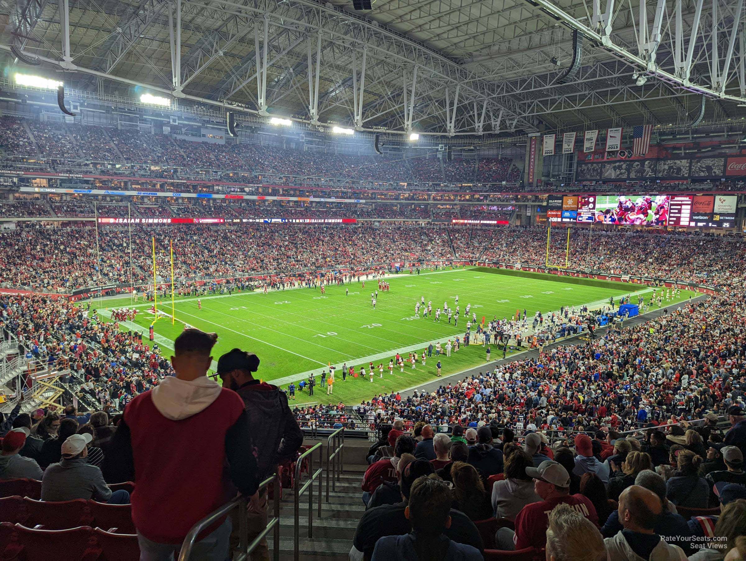 section 245, row 12 seat view  for football - state farm stadium