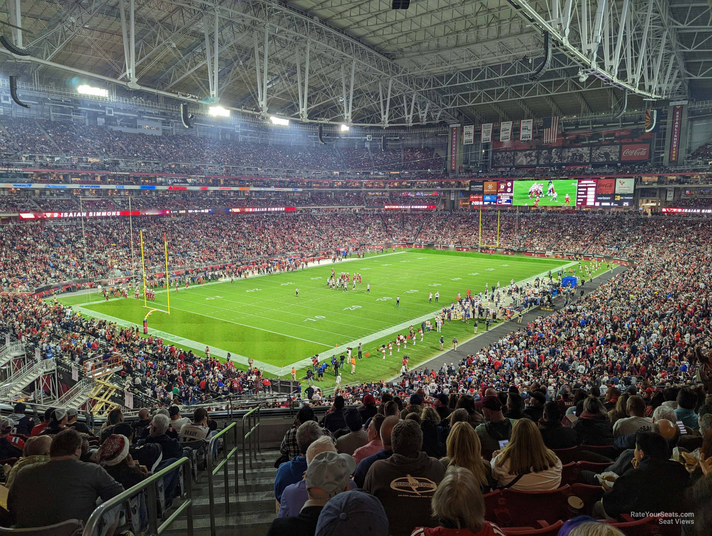 section 246, row 12 seat view  for football - state farm stadium