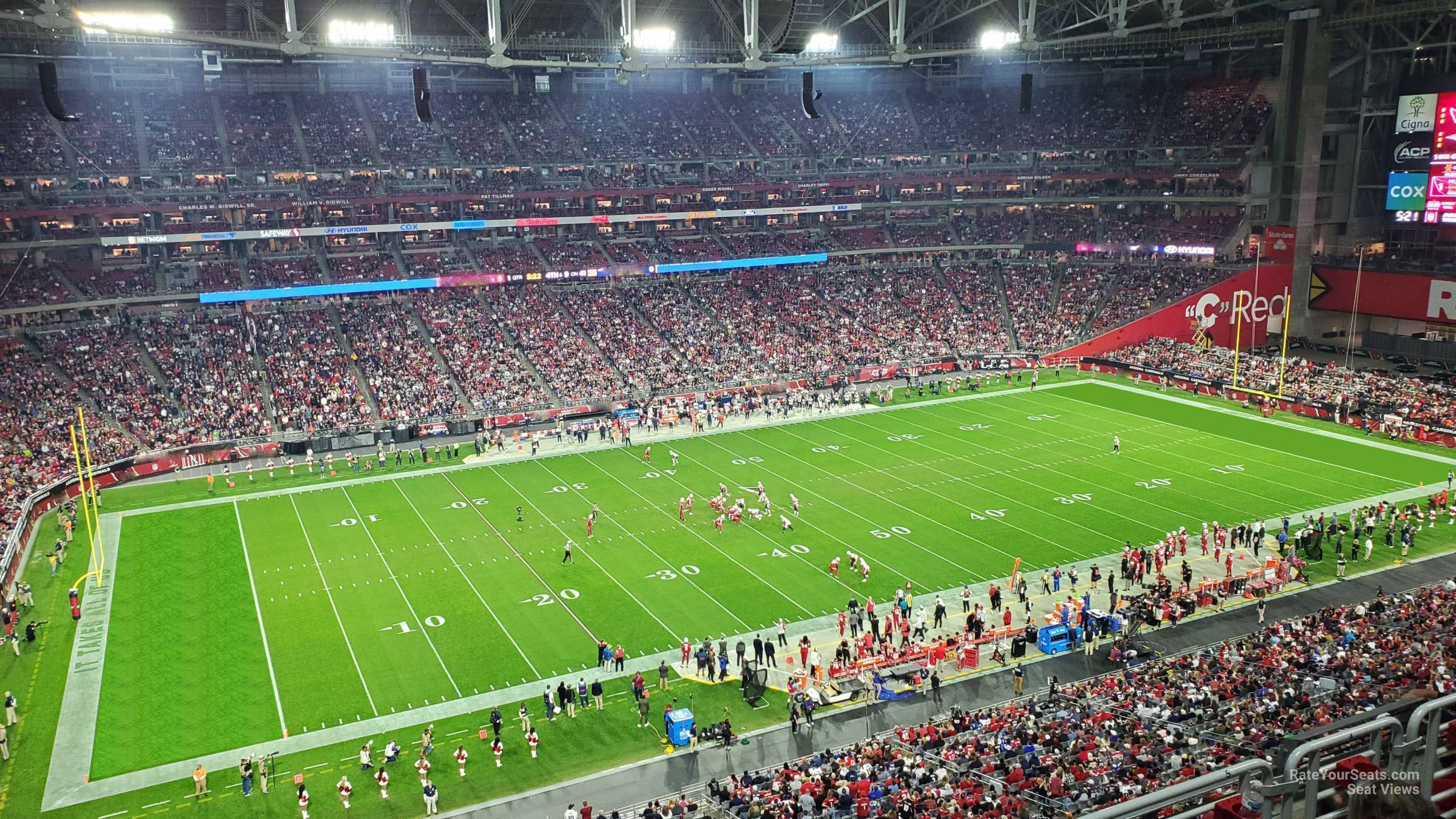 section 417, row 1 seat view  for football - state farm stadium