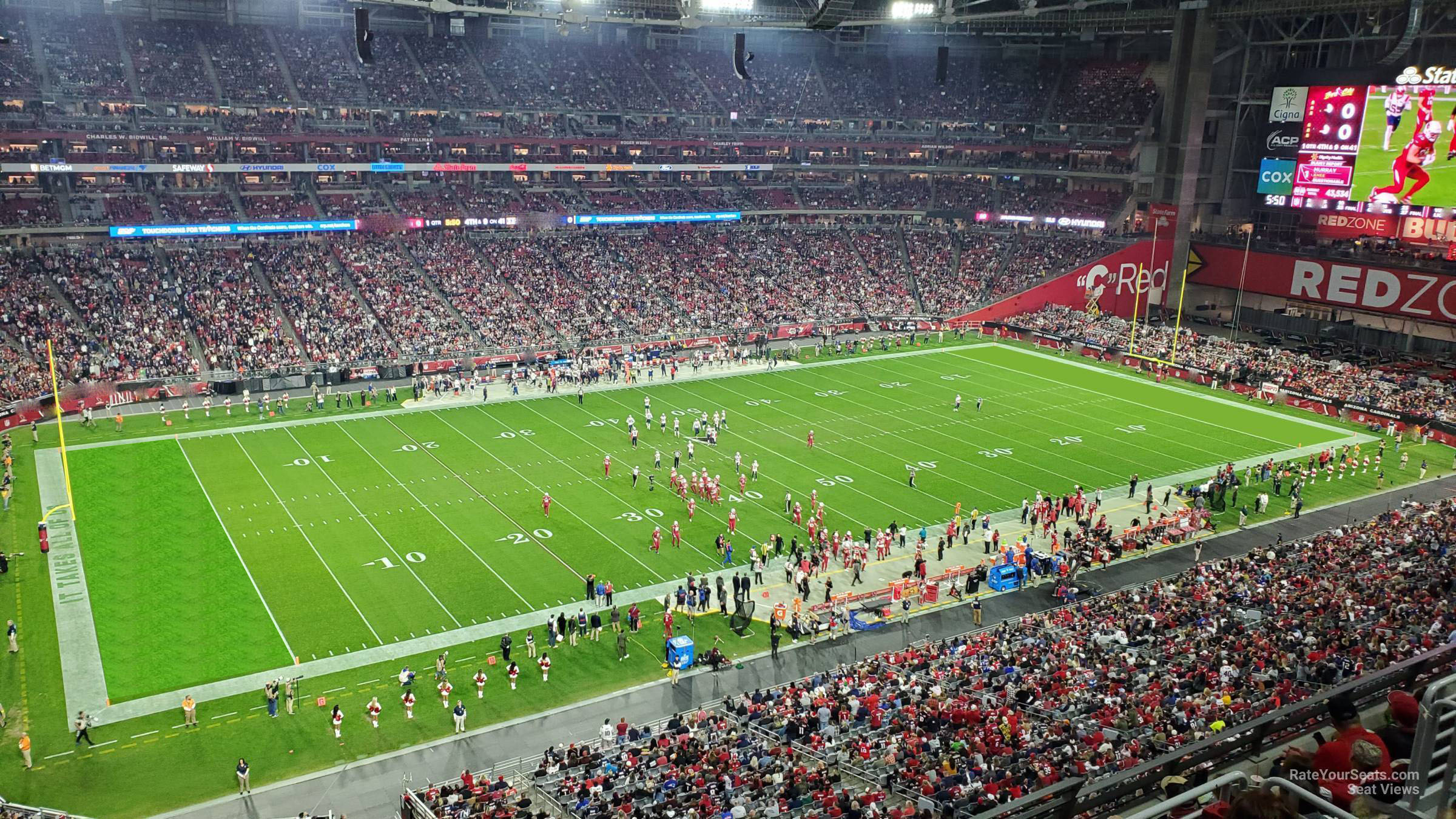 section 418, row 1 seat view  for football - state farm stadium