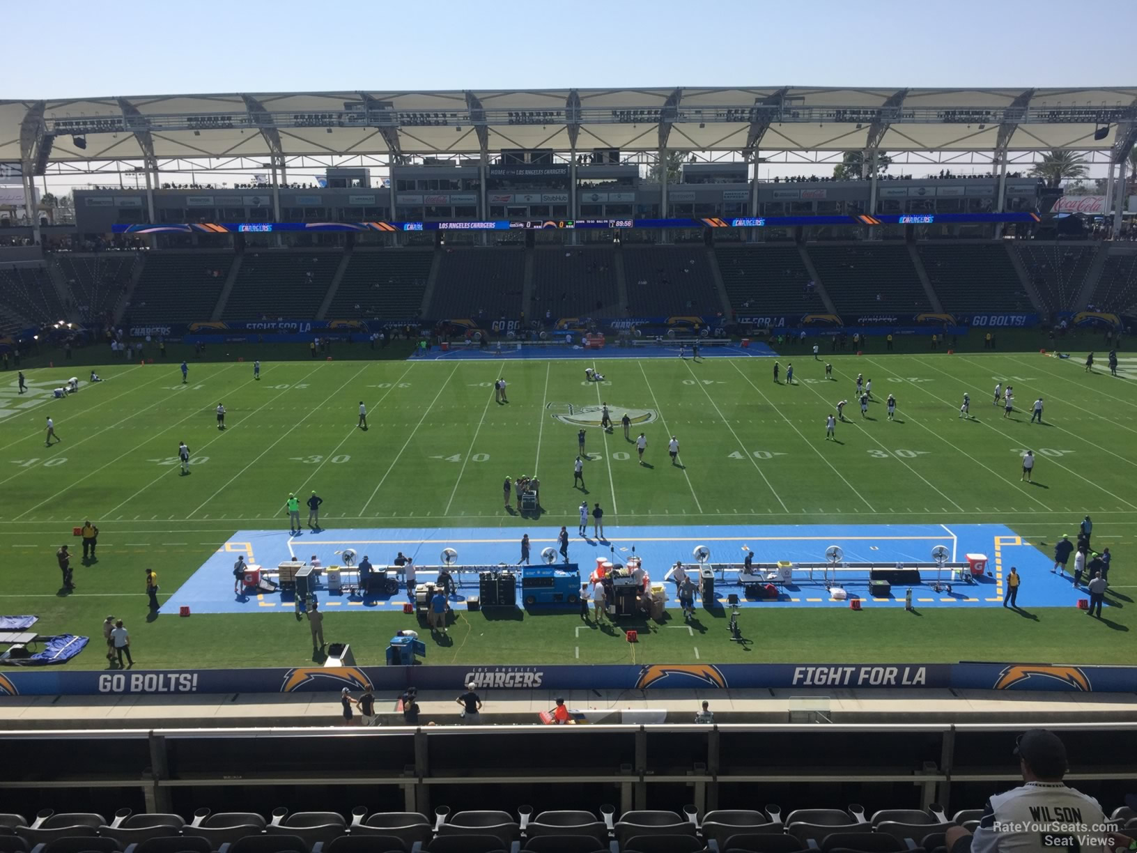 section 232, row hh seat view  for football - dignity health sports park