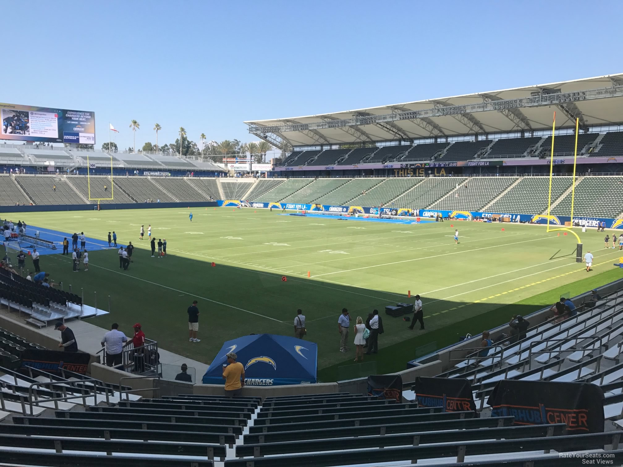 section 105, row s seat view  for football - dignity health sports park