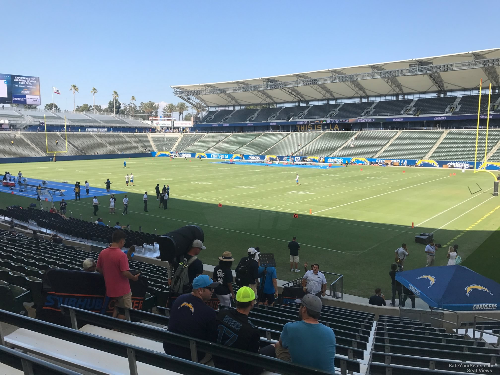 section 106, row s seat view  for football - dignity health sports park