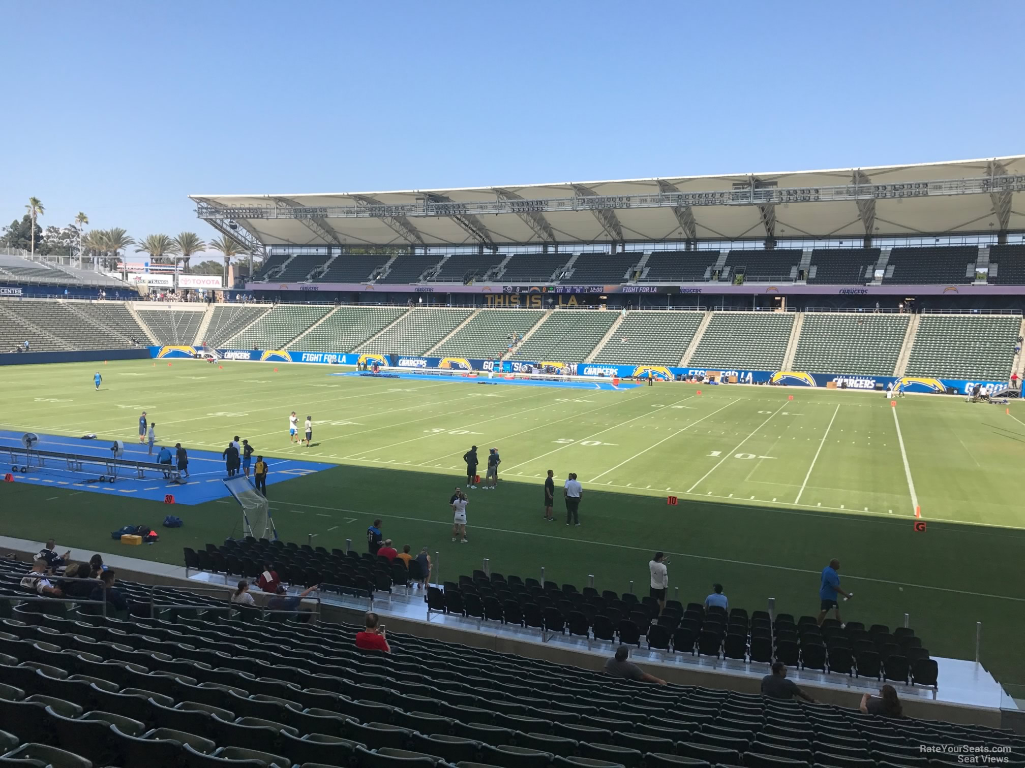 section 108, row s seat view  for football - dignity health sports park