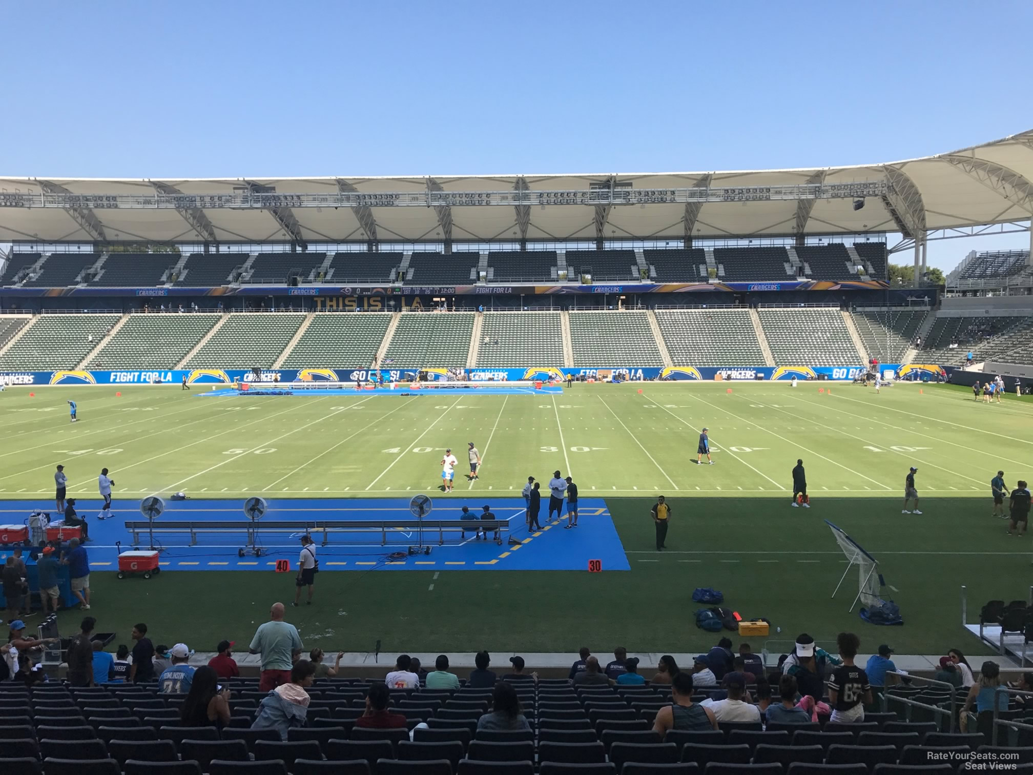 section 110, row s seat view  for football - dignity health sports park
