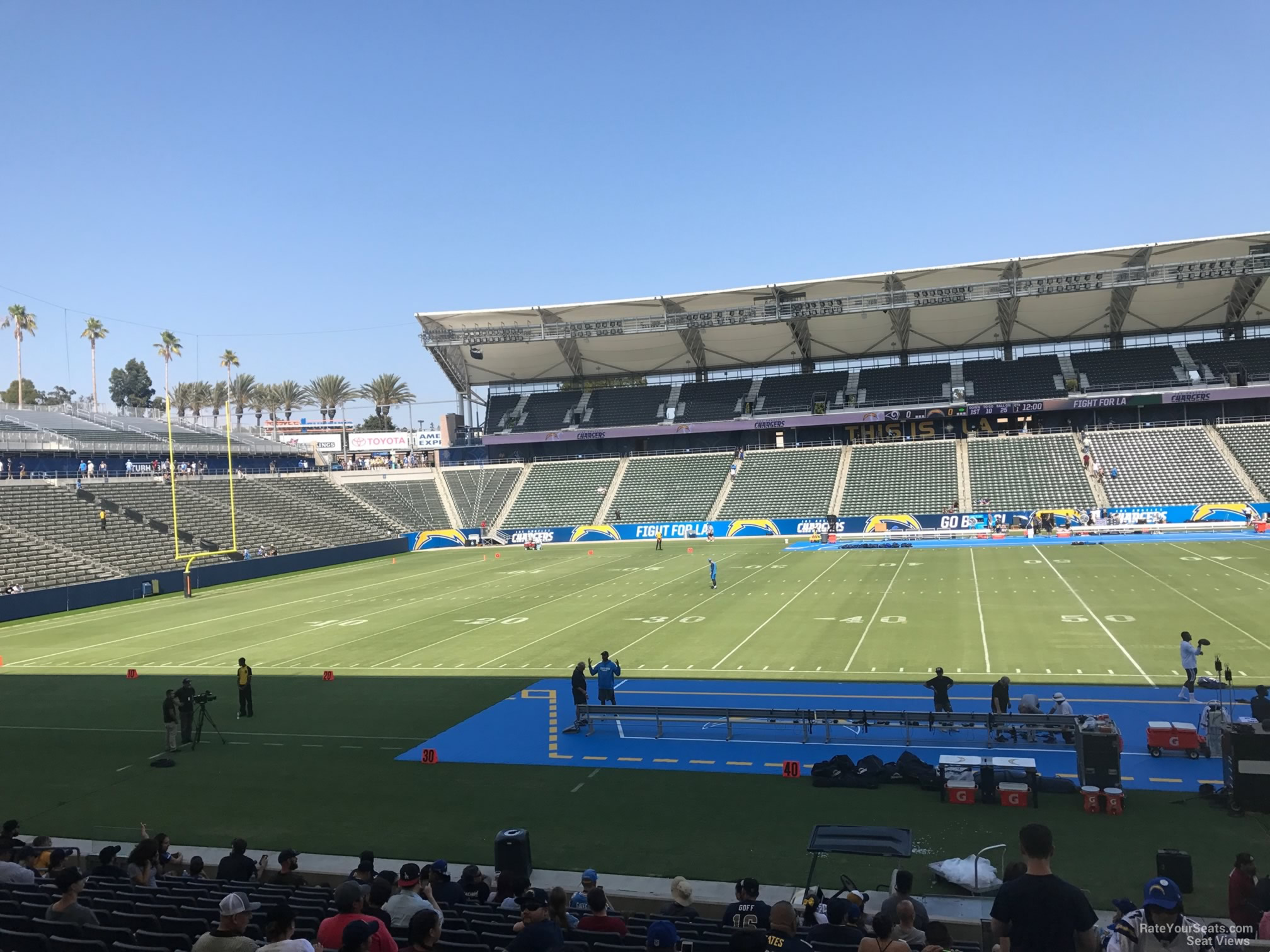 section 112, row s seat view  for football - dignity health sports park