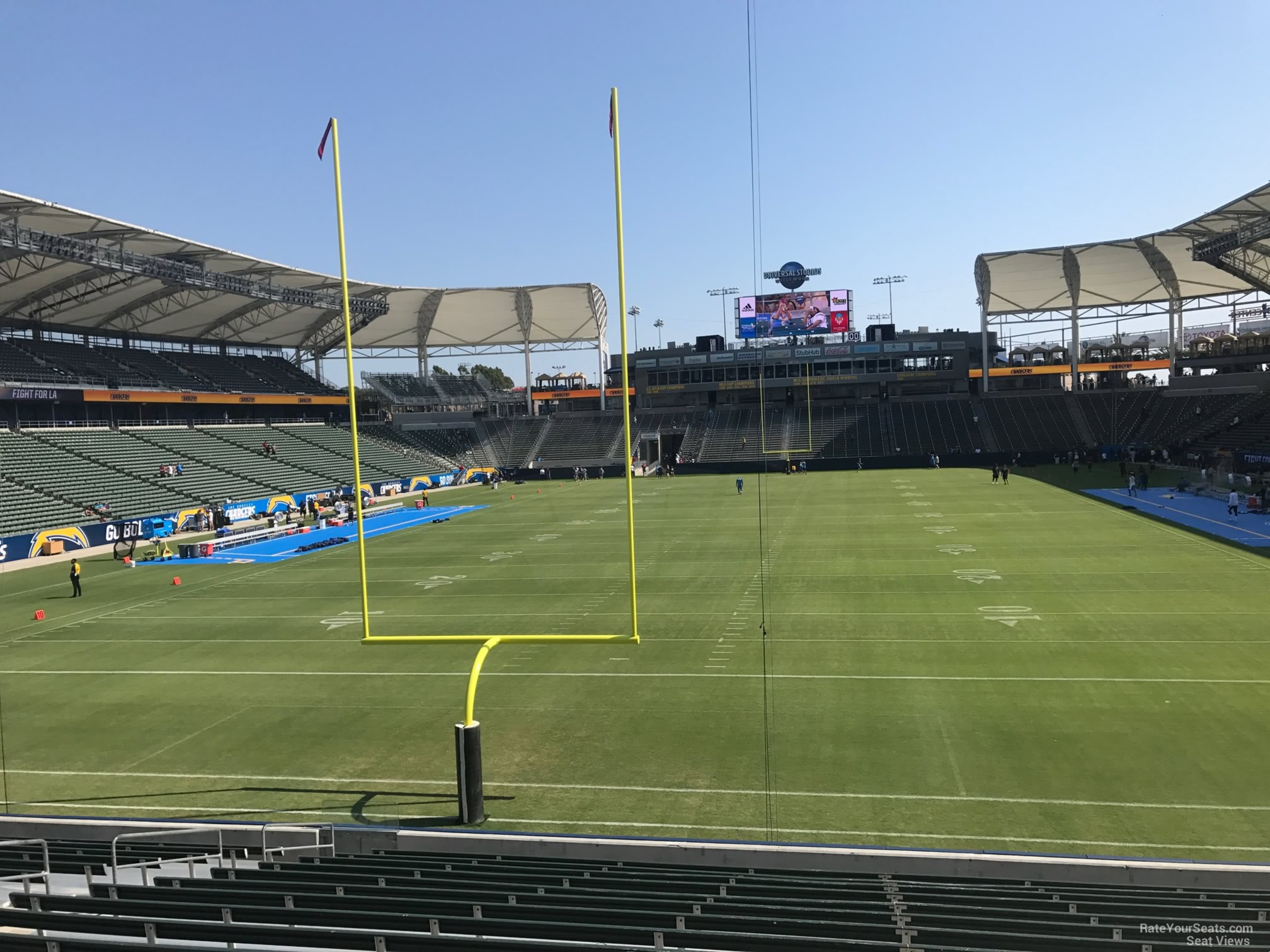 section 121, row s seat view  for football - dignity health sports park