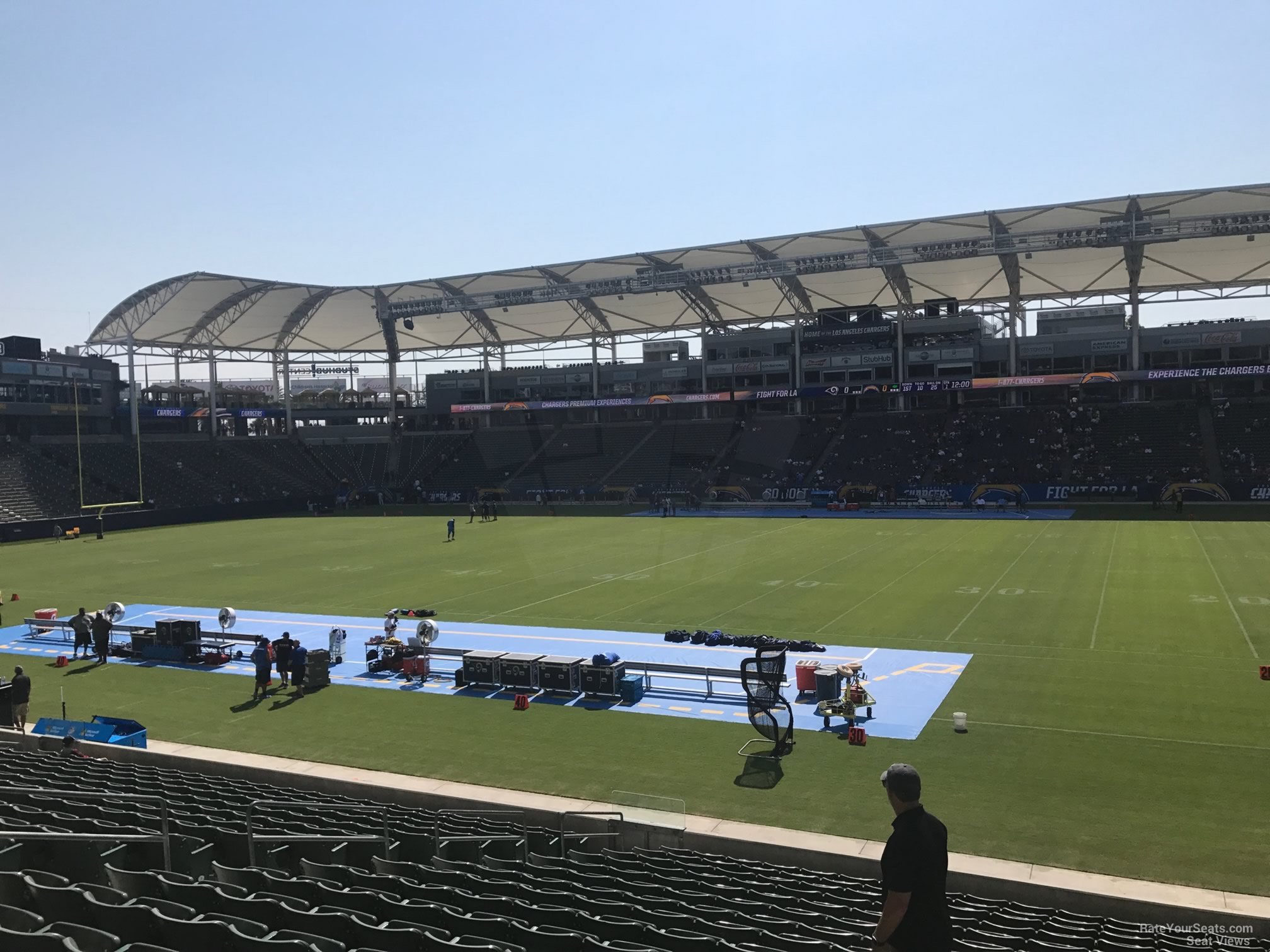 section 130, row s seat view  for football - dignity health sports park
