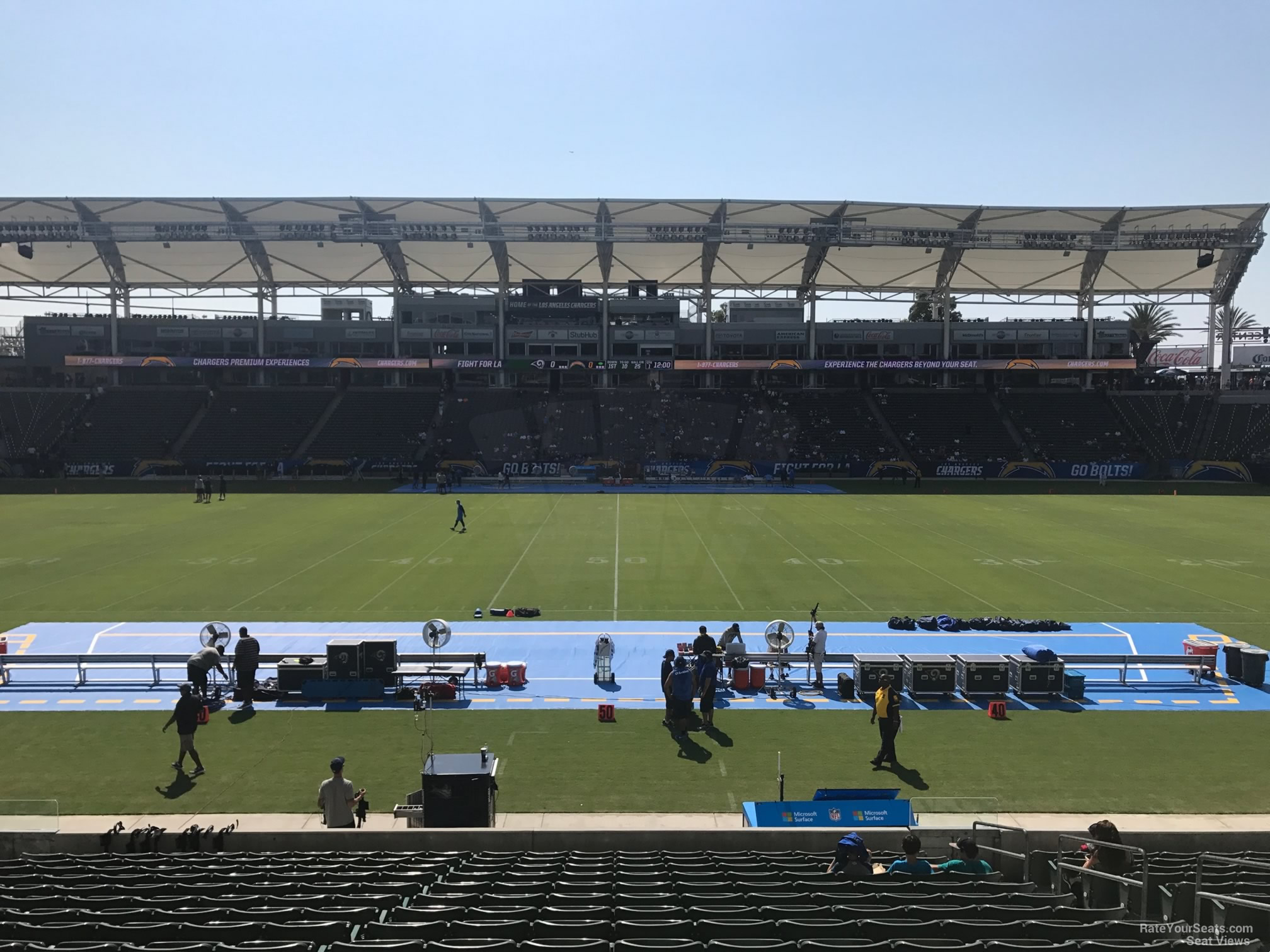 section 132, row s seat view  for football - dignity health sports park