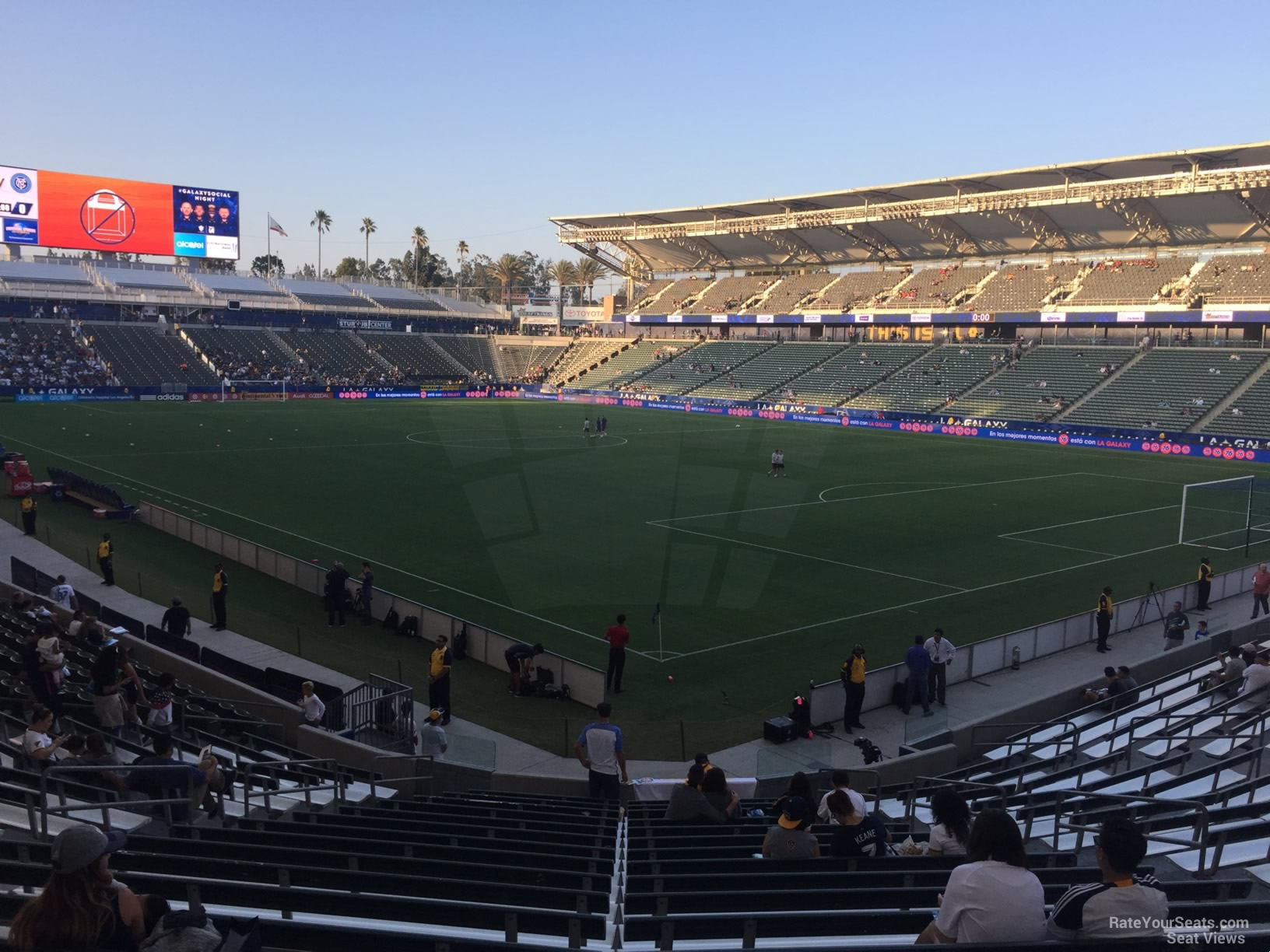 section 105, row v seat view  for soccer - dignity health sports park