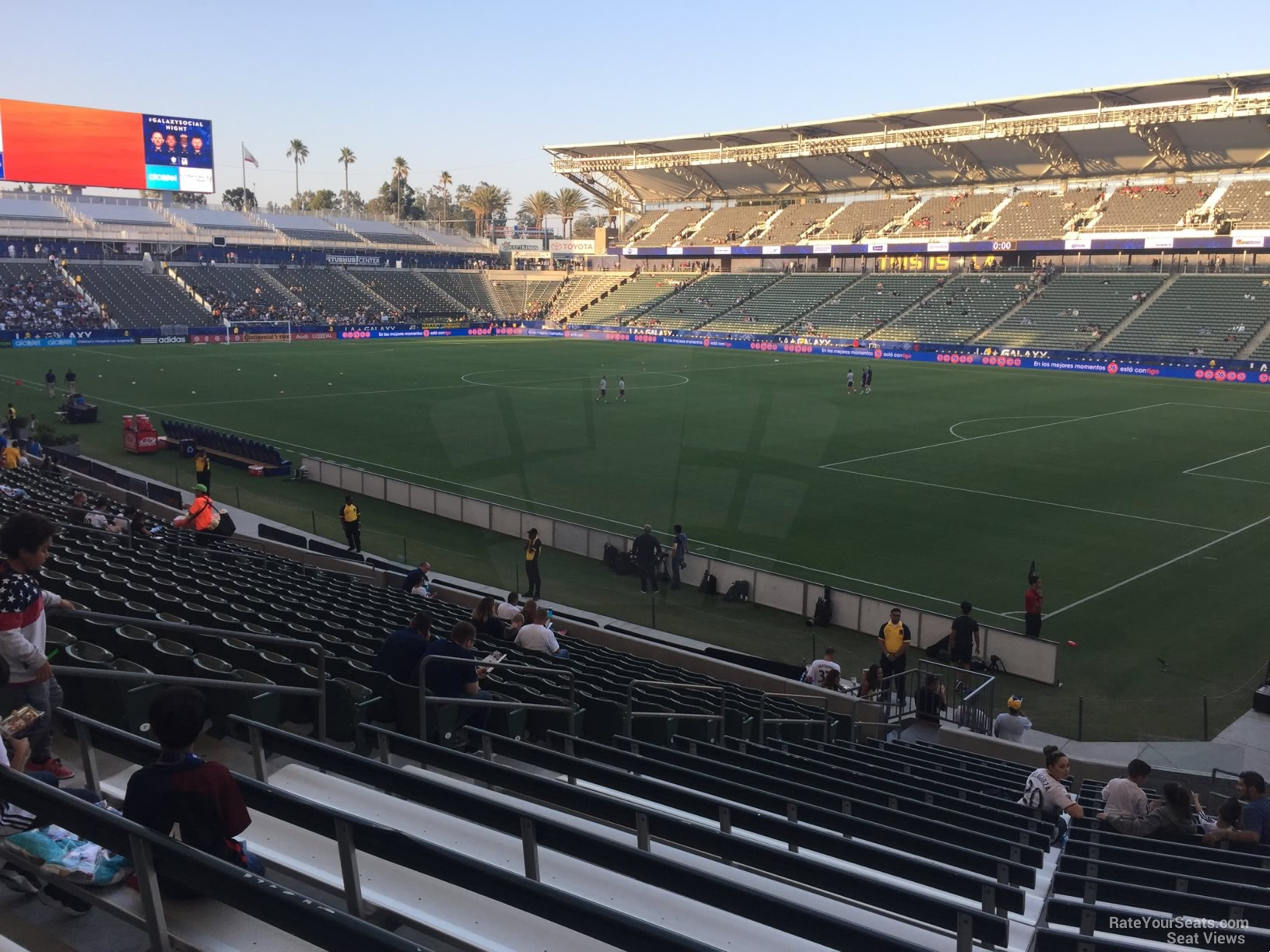 section 106, row v seat view  for soccer - dignity health sports park