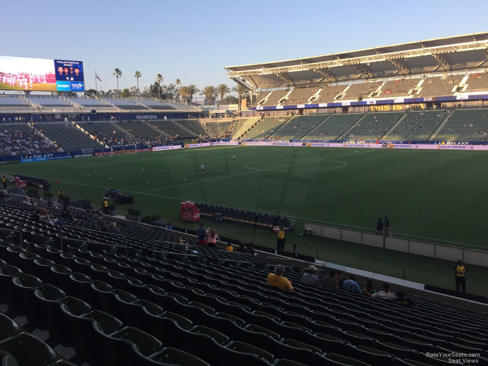section 108, row v seat view  for soccer - dignity health sports park