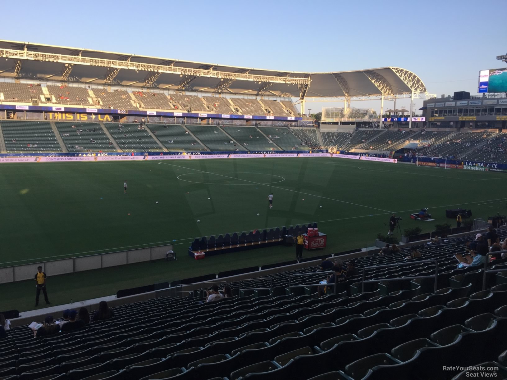 section 114, row v seat view  for soccer - dignity health sports park