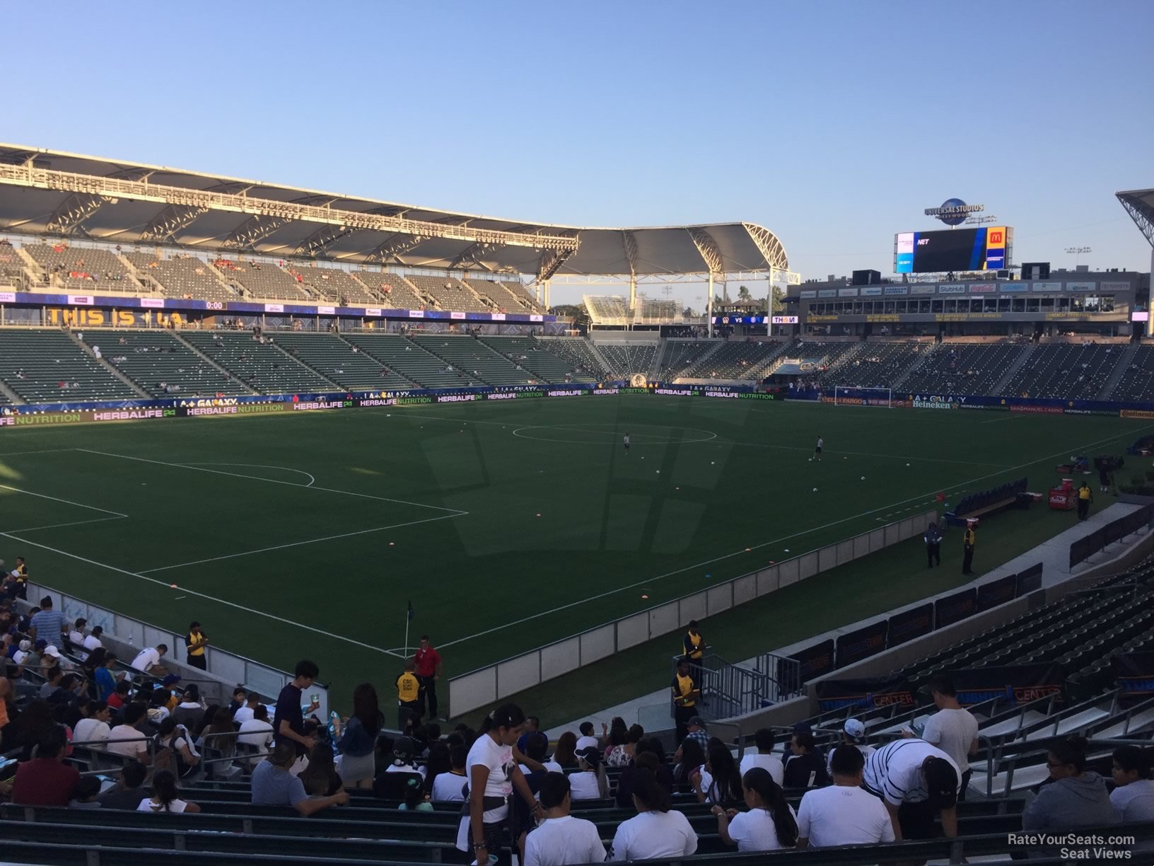section 117, row v seat view  for soccer - dignity health sports park