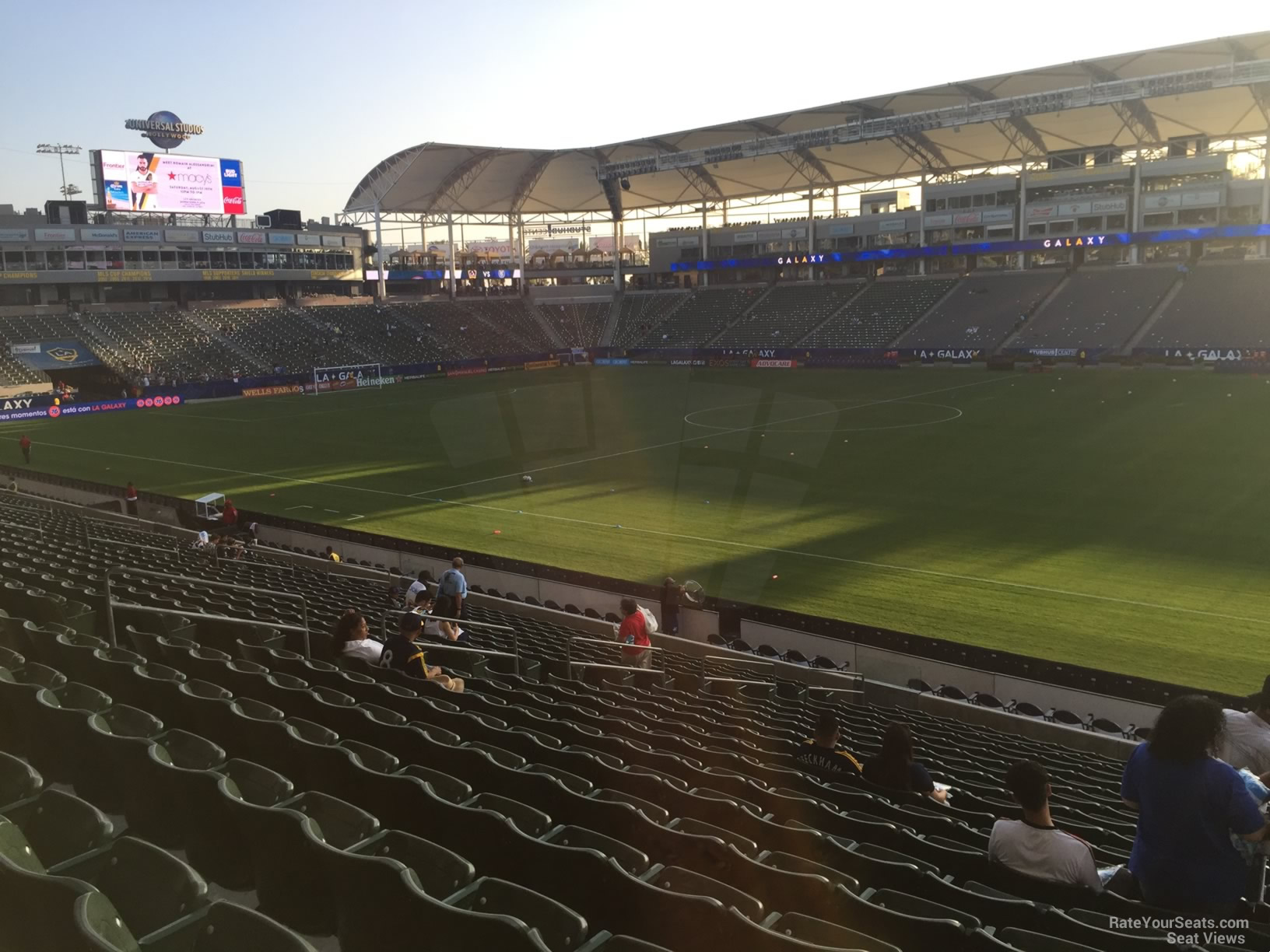 section 129, row v seat view  for soccer - dignity health sports park