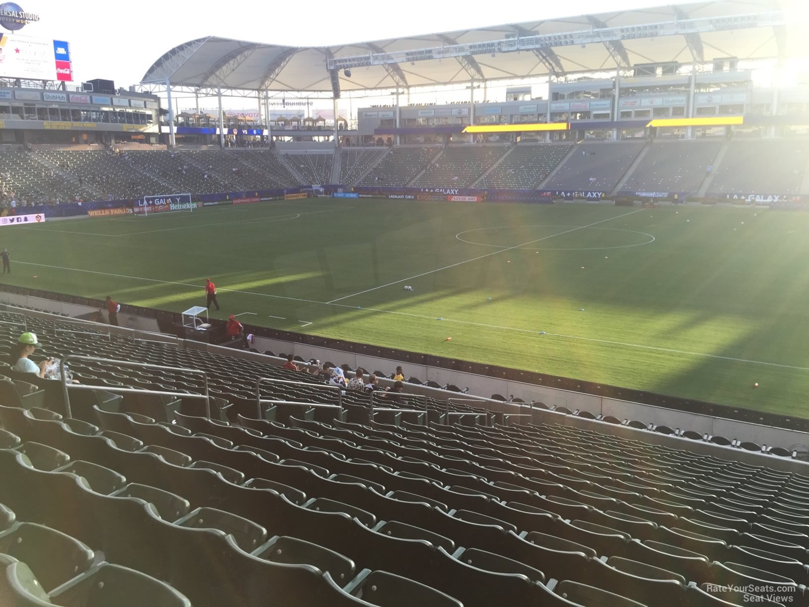 section 130, row v seat view  for soccer - dignity health sports park