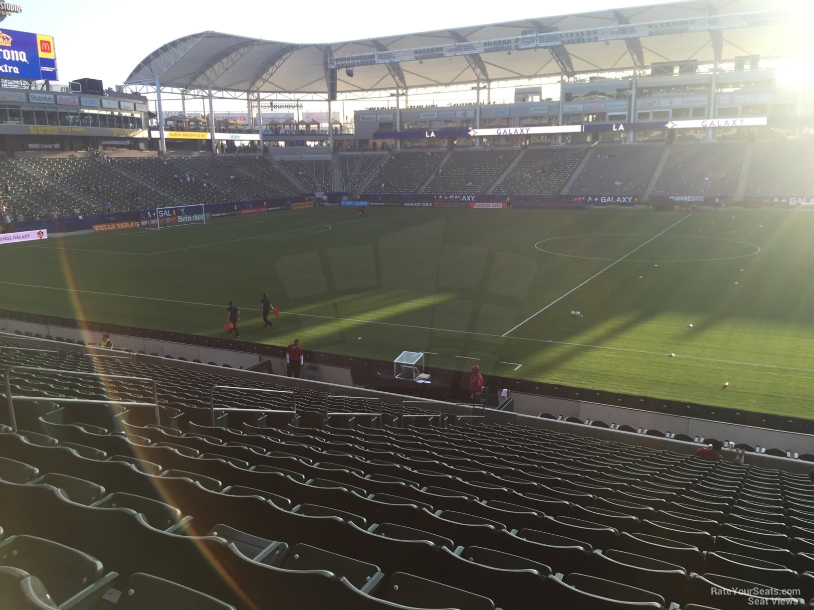 section 131, row v seat view  for soccer - dignity health sports park