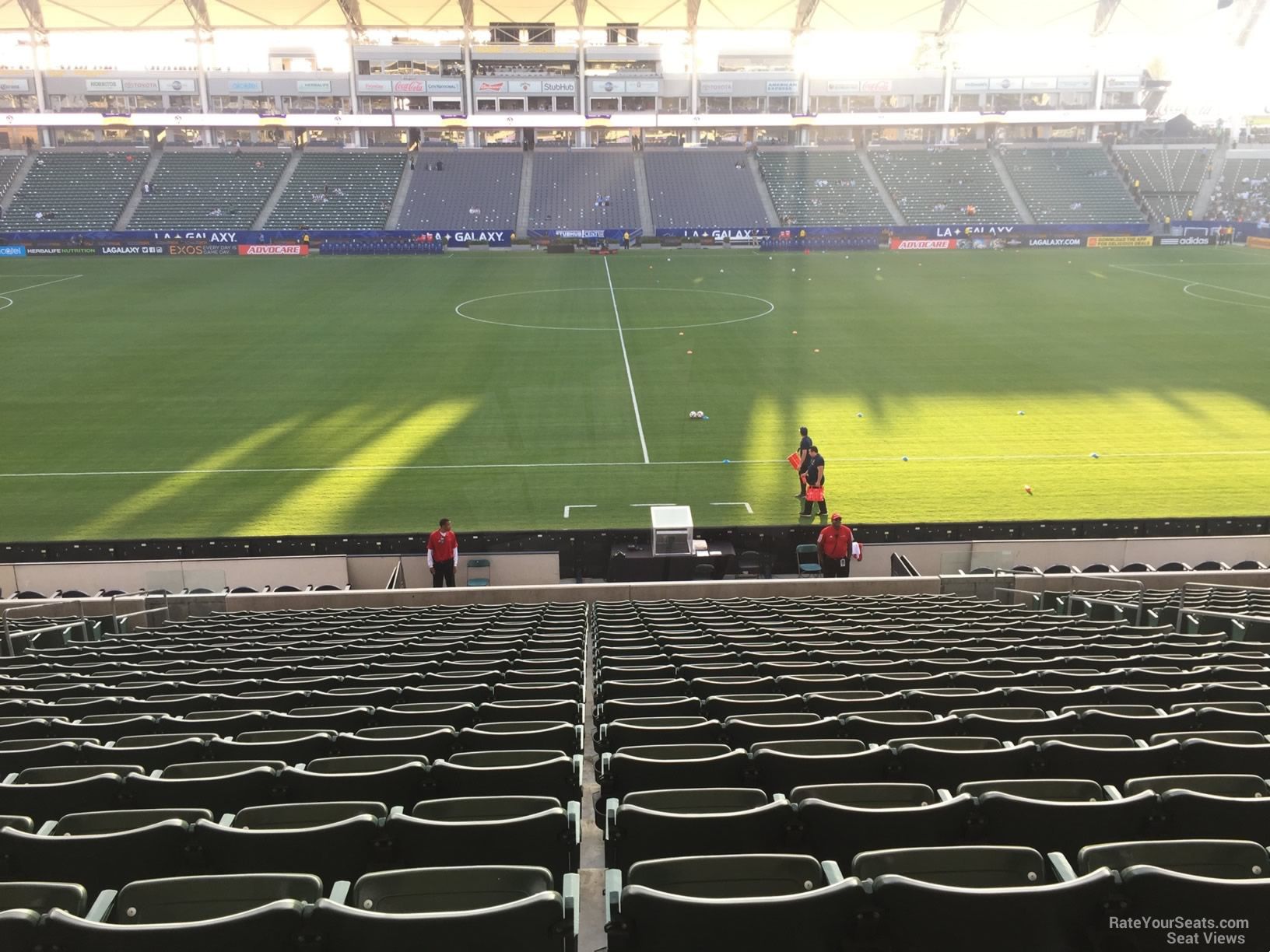 section 132, row v seat view  for soccer - dignity health sports park