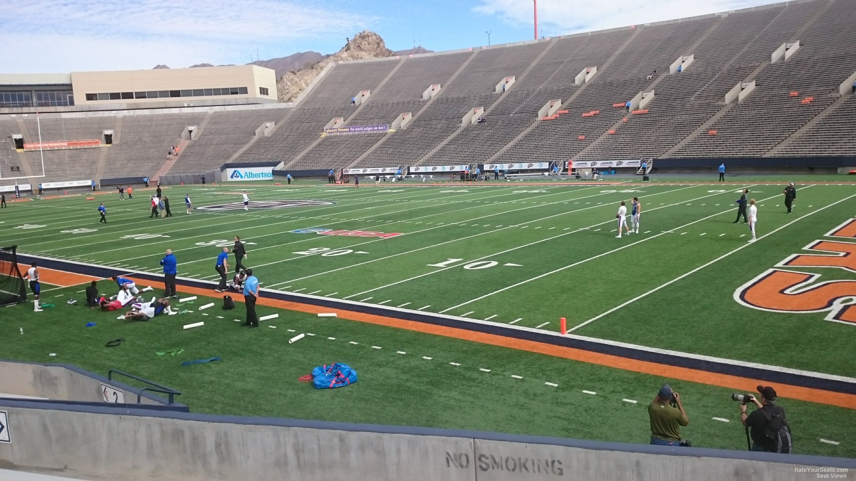 section 1, row 15 seat view  for football - sun bowl