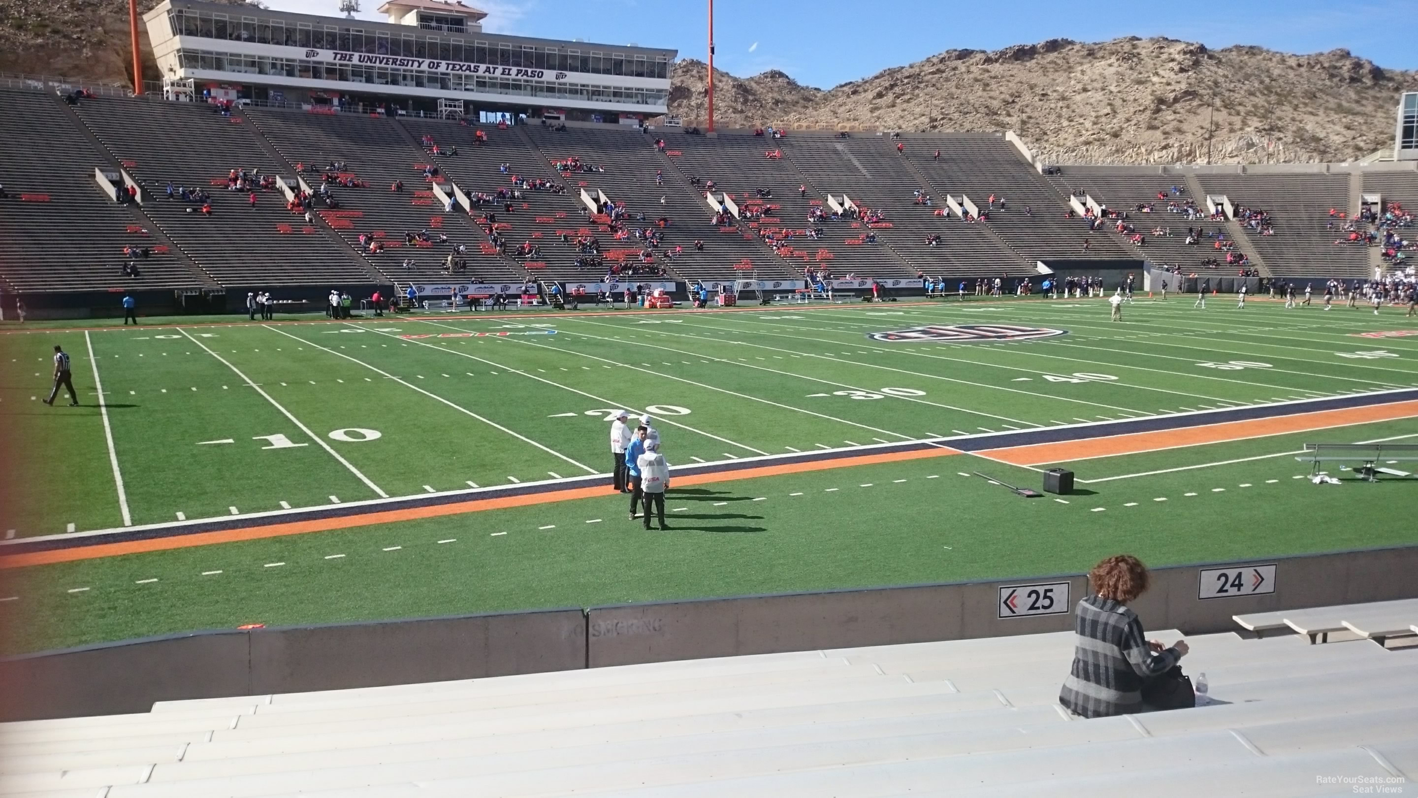 section 25, row 15 seat view  for football - sun bowl