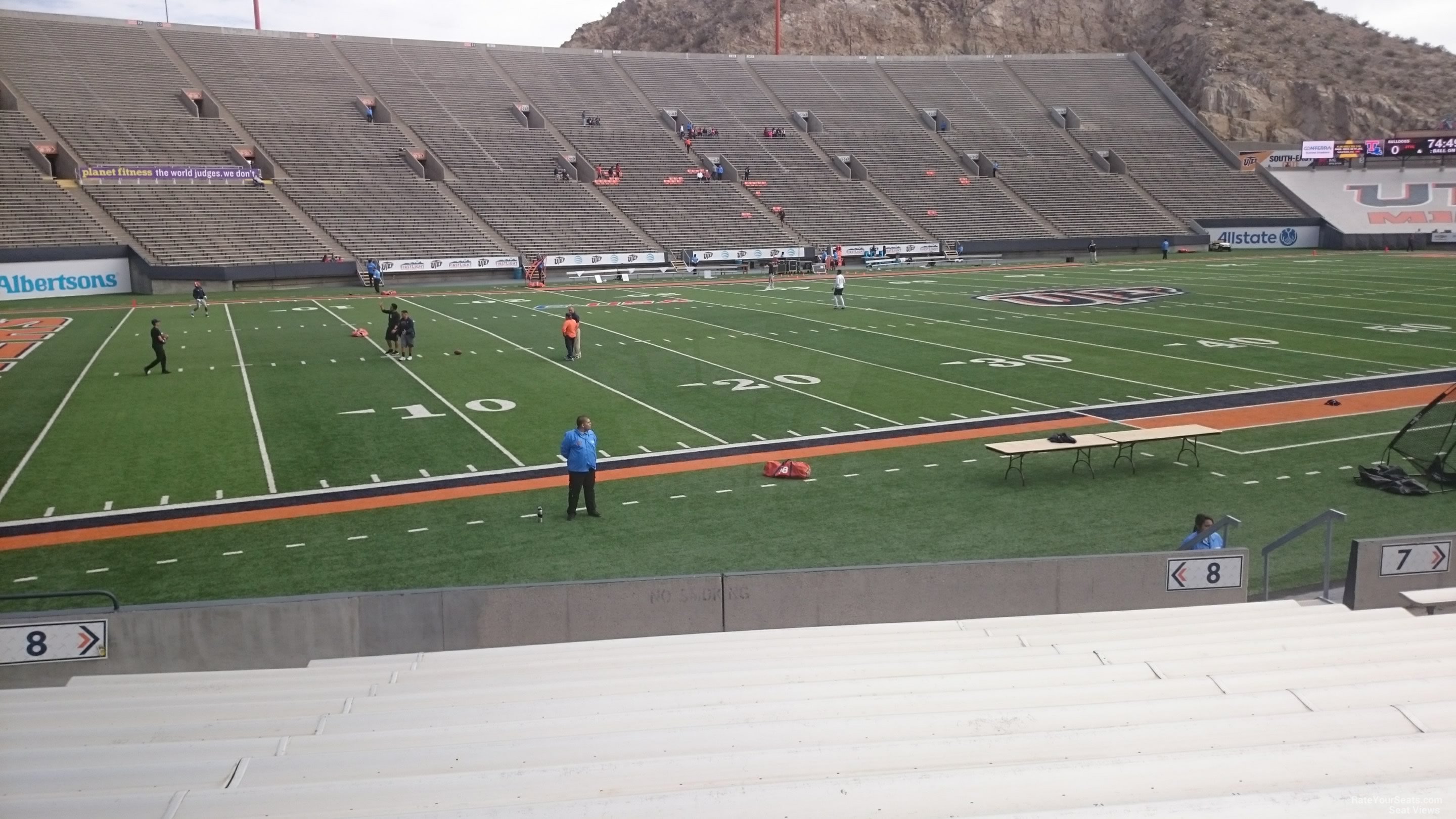section 8, row 15 seat view  for football - sun bowl